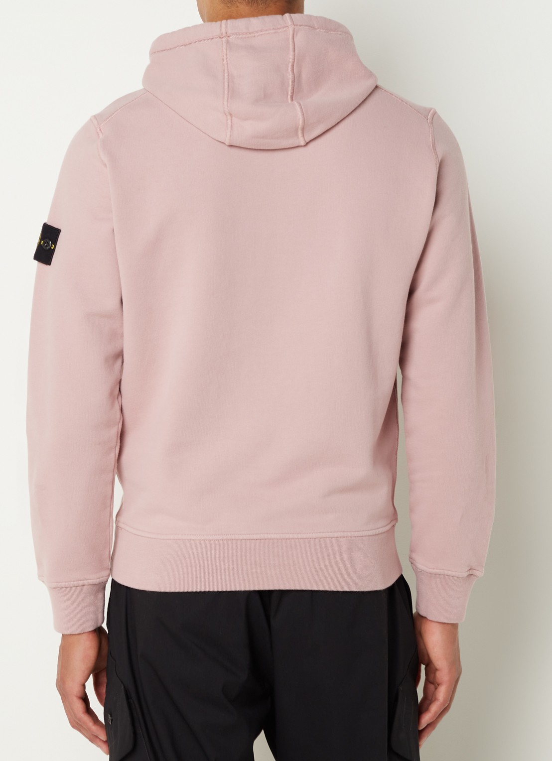 Stone Island 64120 Hoodie met logo - achterkant 3 oudroze