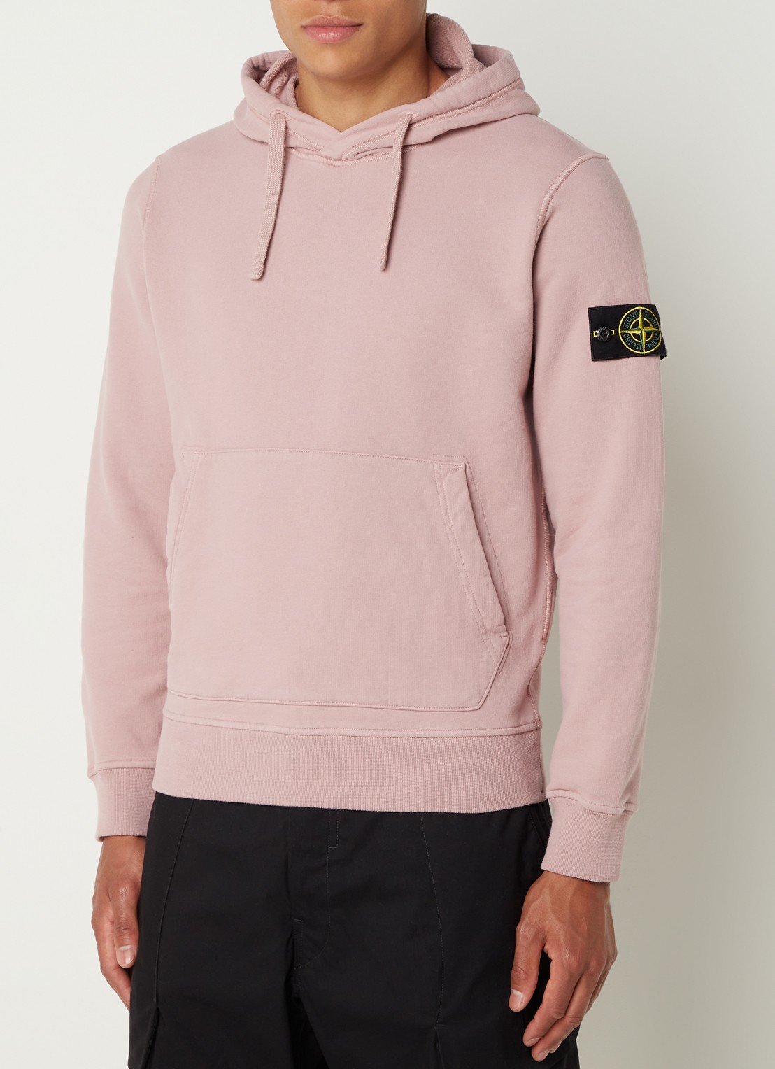 Stone Island 64120 Hoodie met logo - detail 4 oudroze