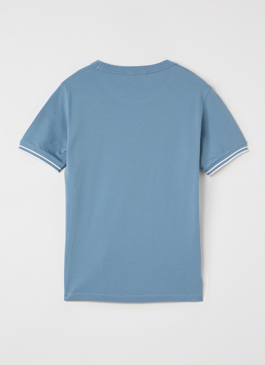 Stone Island 80538 T-shirt met logo - voorkant 2 staalblauw