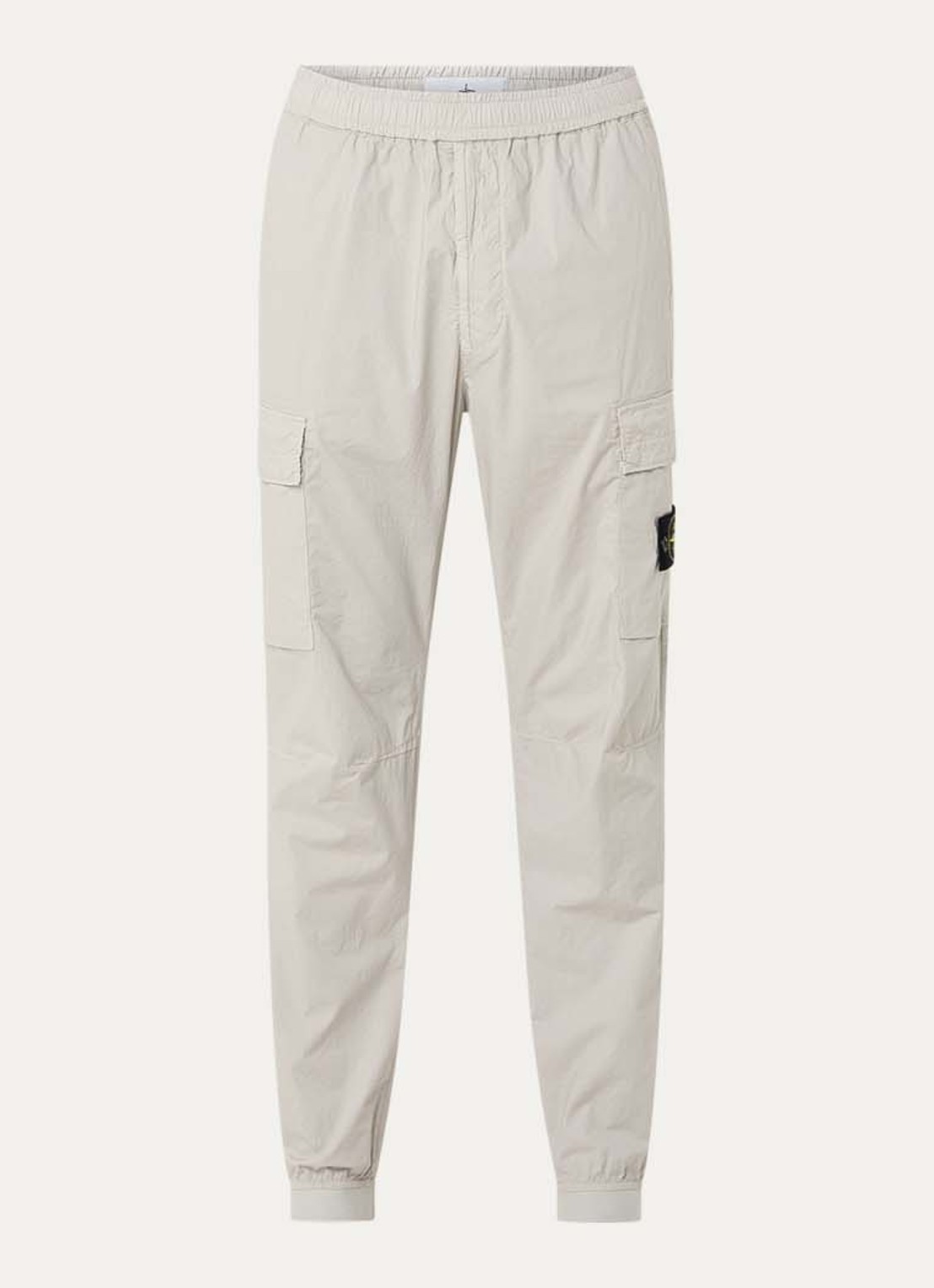 Stone Island 93582 tapered fit cargobroek met steekzakken en logo - voorkant 5 grijs