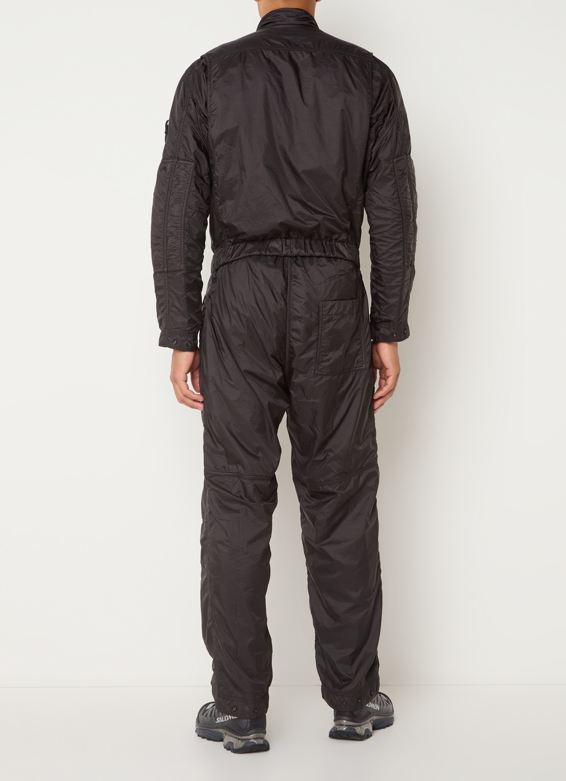 Stone Island F0135 straight fit jumpsuit met logo - achterkant donkergrijs