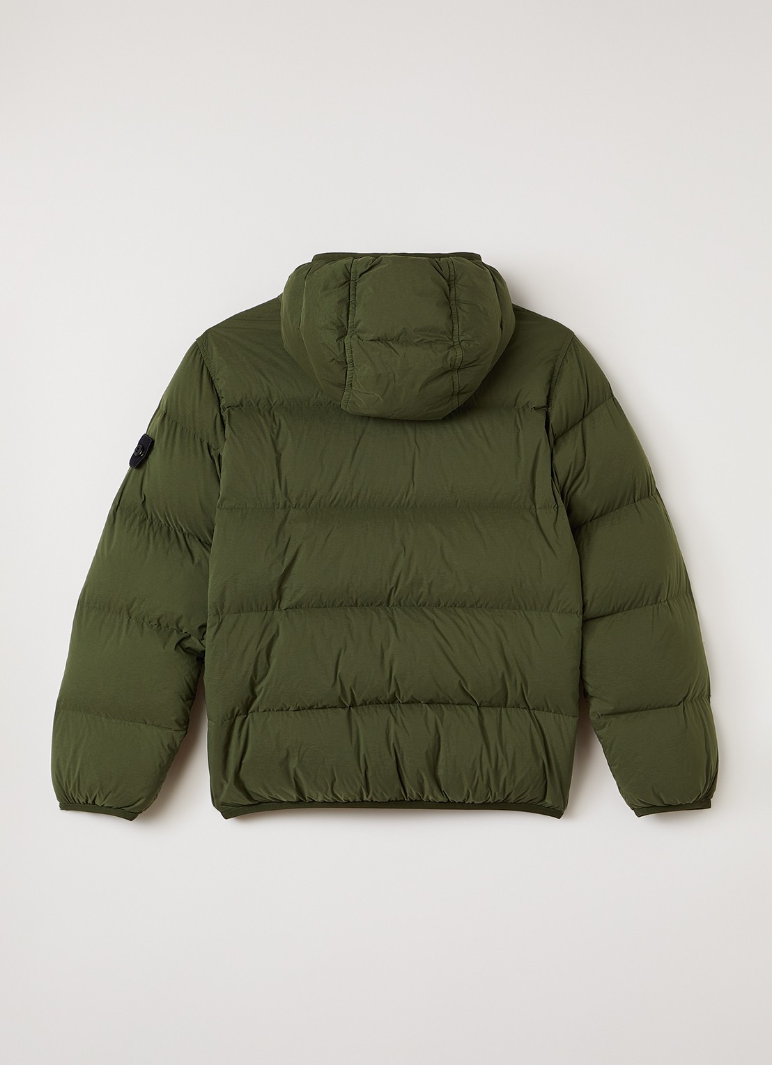 Stone Island Gewatteerd jack met donsvulling - achterkant legergroen