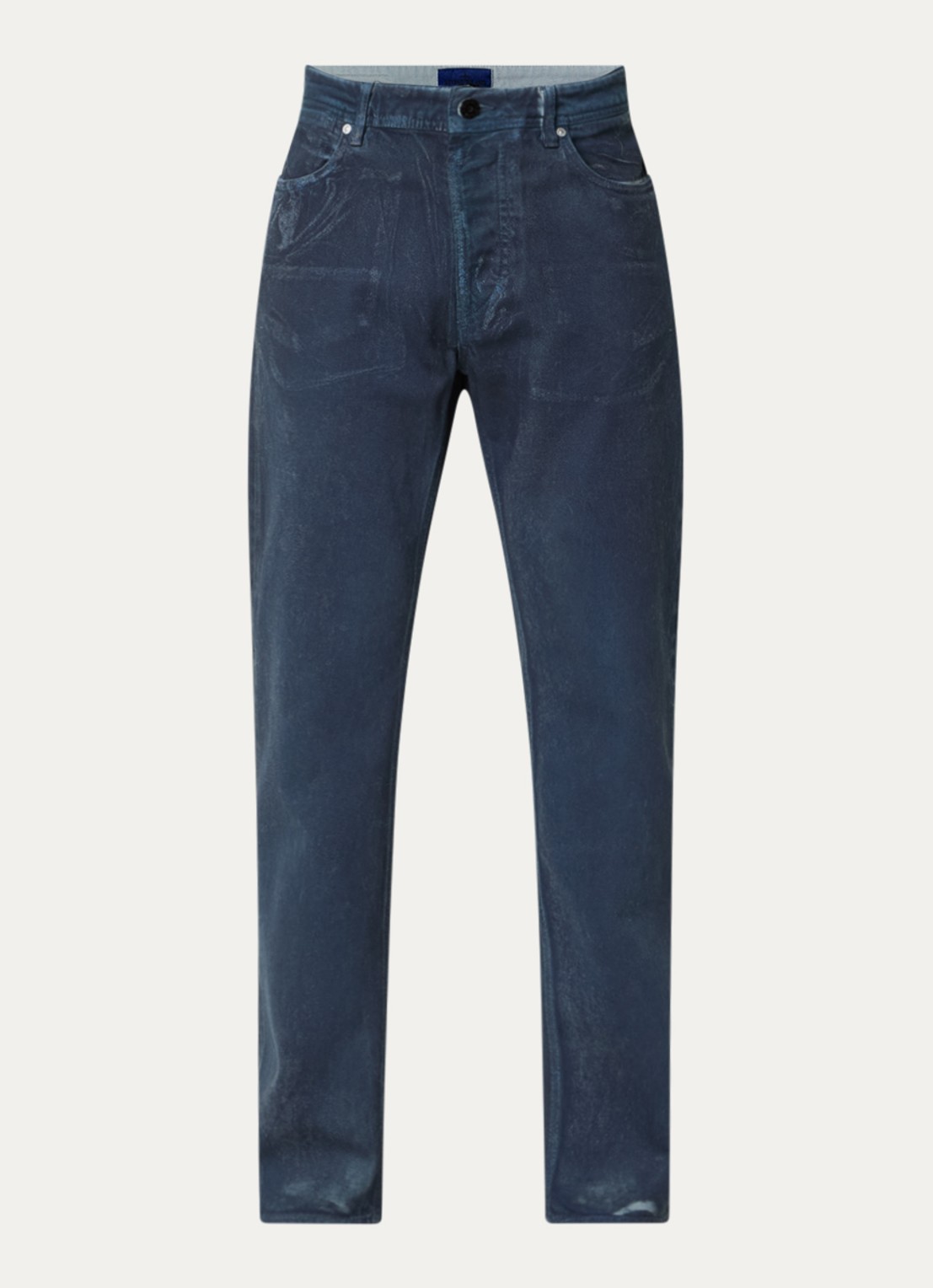 Stone Island J100005 Straight fit jeans met gekleurde wassing - voorkant 2 indigo