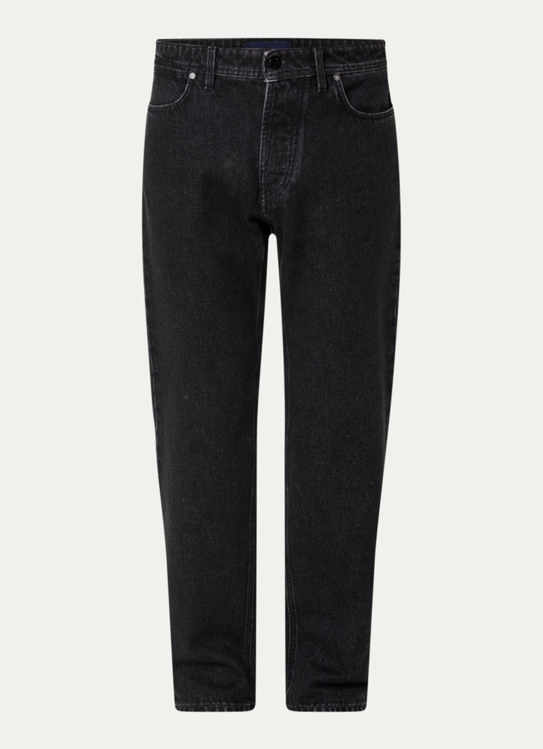 Stone Island J100005 Straight leg jeans met gekleurde wassing en steekzakken - voorkant 4 antraciet