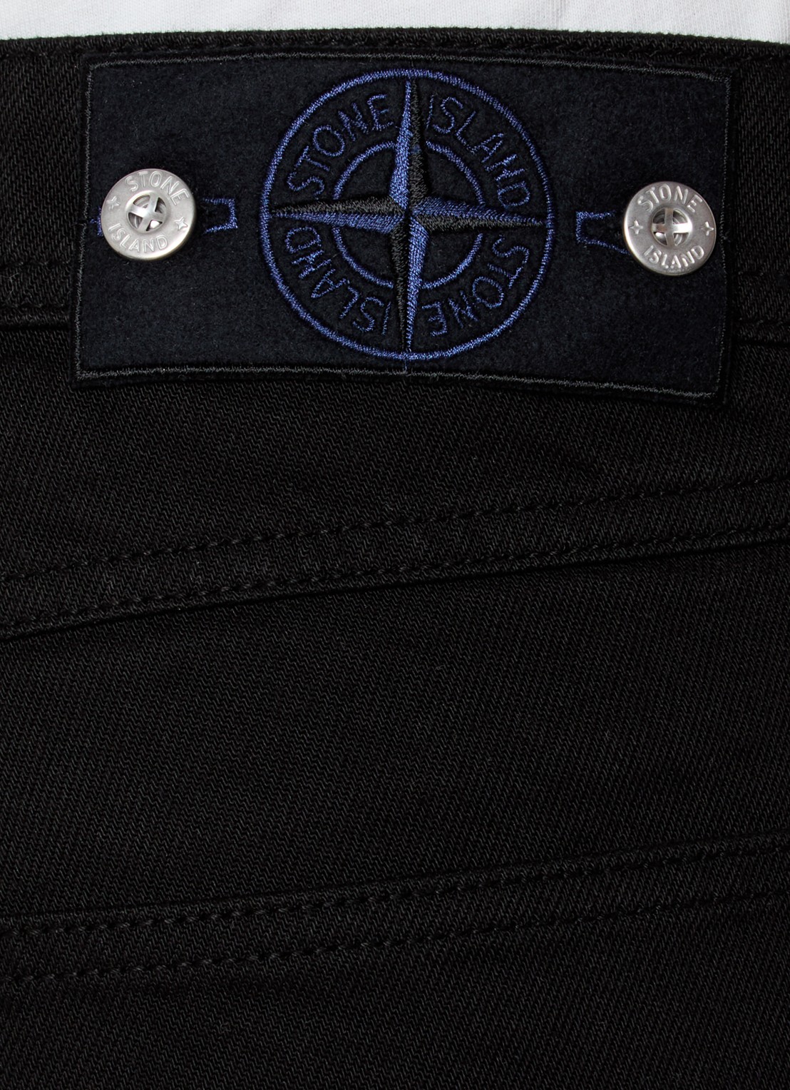 Stone Island K2S15 straight leg jeans met steekzakken - detail 4 zwart