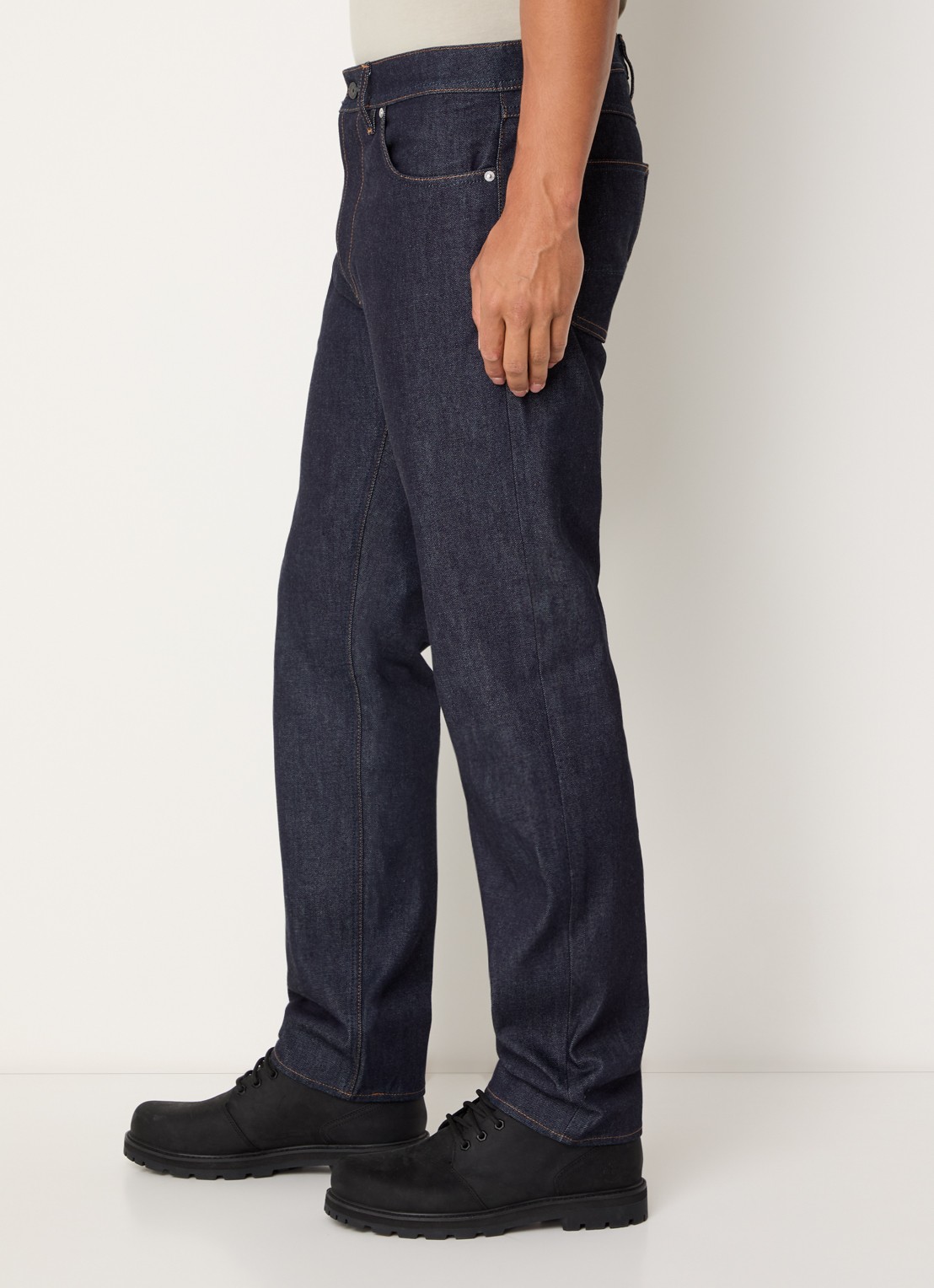 Stone Island K2S15 straight leg jeans met steekzakken - detail 5 blauw