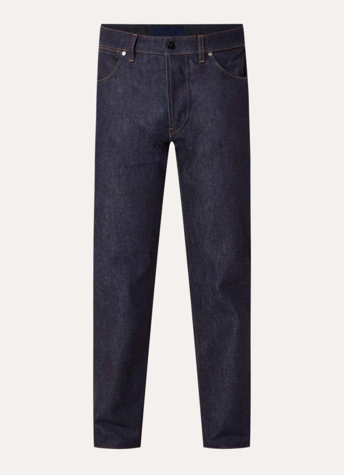 Stone Island K2S15 straight leg jeans met steekzakken - voorkant 2 blauw