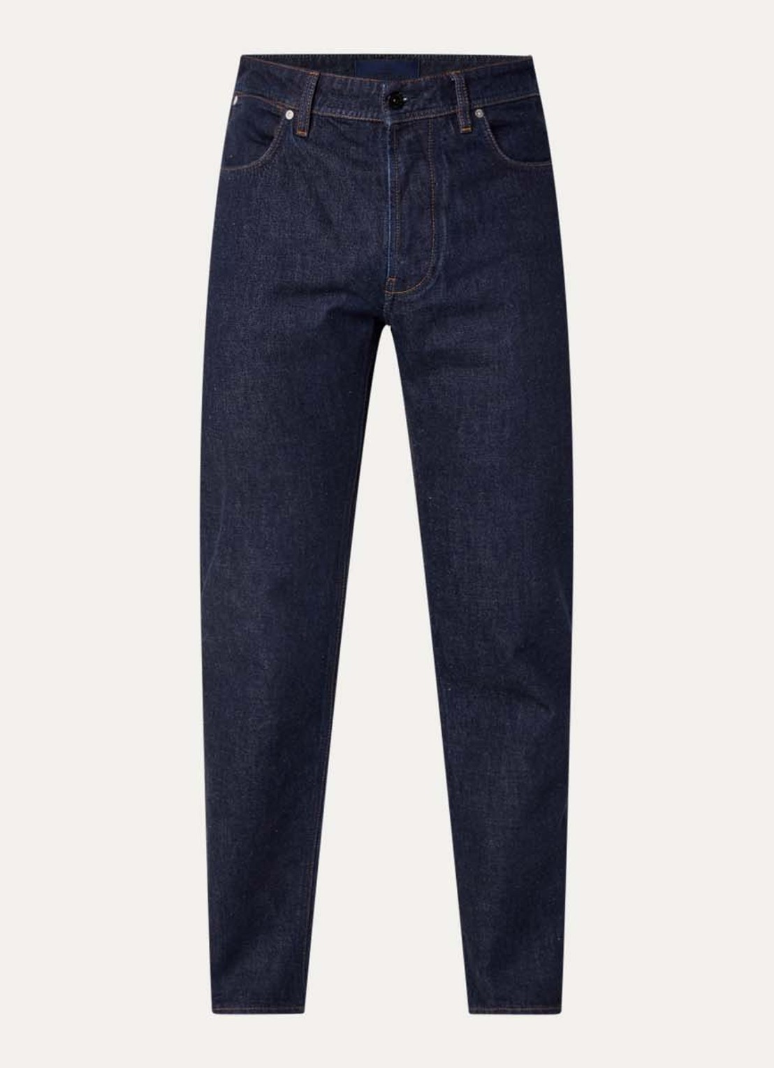 Stone Island K2S15 straight leg jeans met steekzakken - voorkant donkerblauw