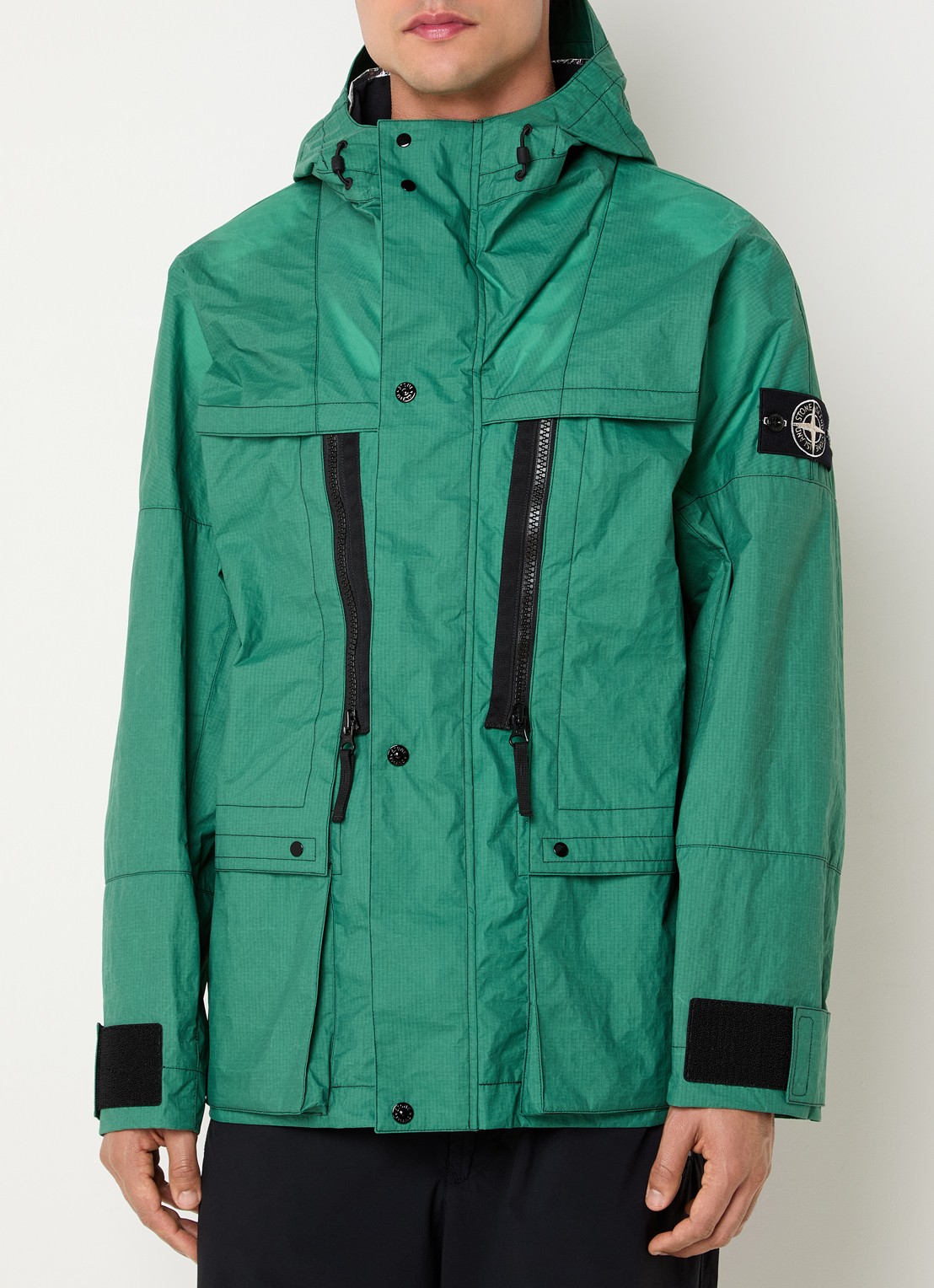 Stone Island Metal Lamina Ripstop softshell jack met opgestikte zakken - detail 3 groen