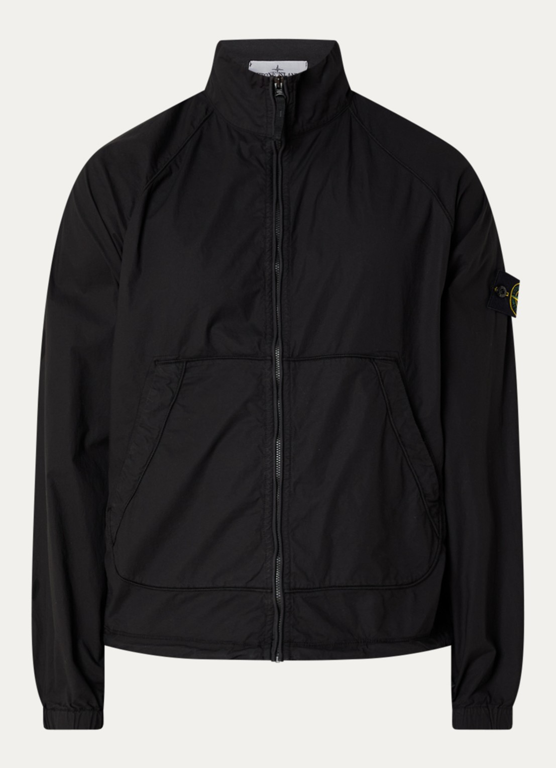 Stone Island S0003 jack met steekzakken en logo - voorkant 4 zwart