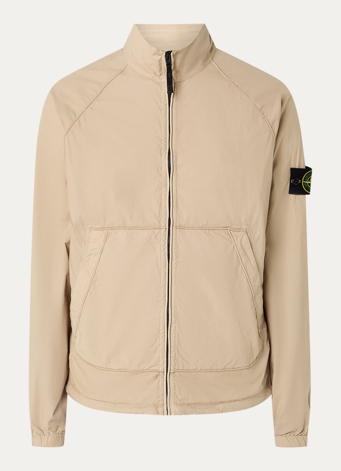 Stone Island S0003 jack met steekzakken en logo - voorkant 4 beige