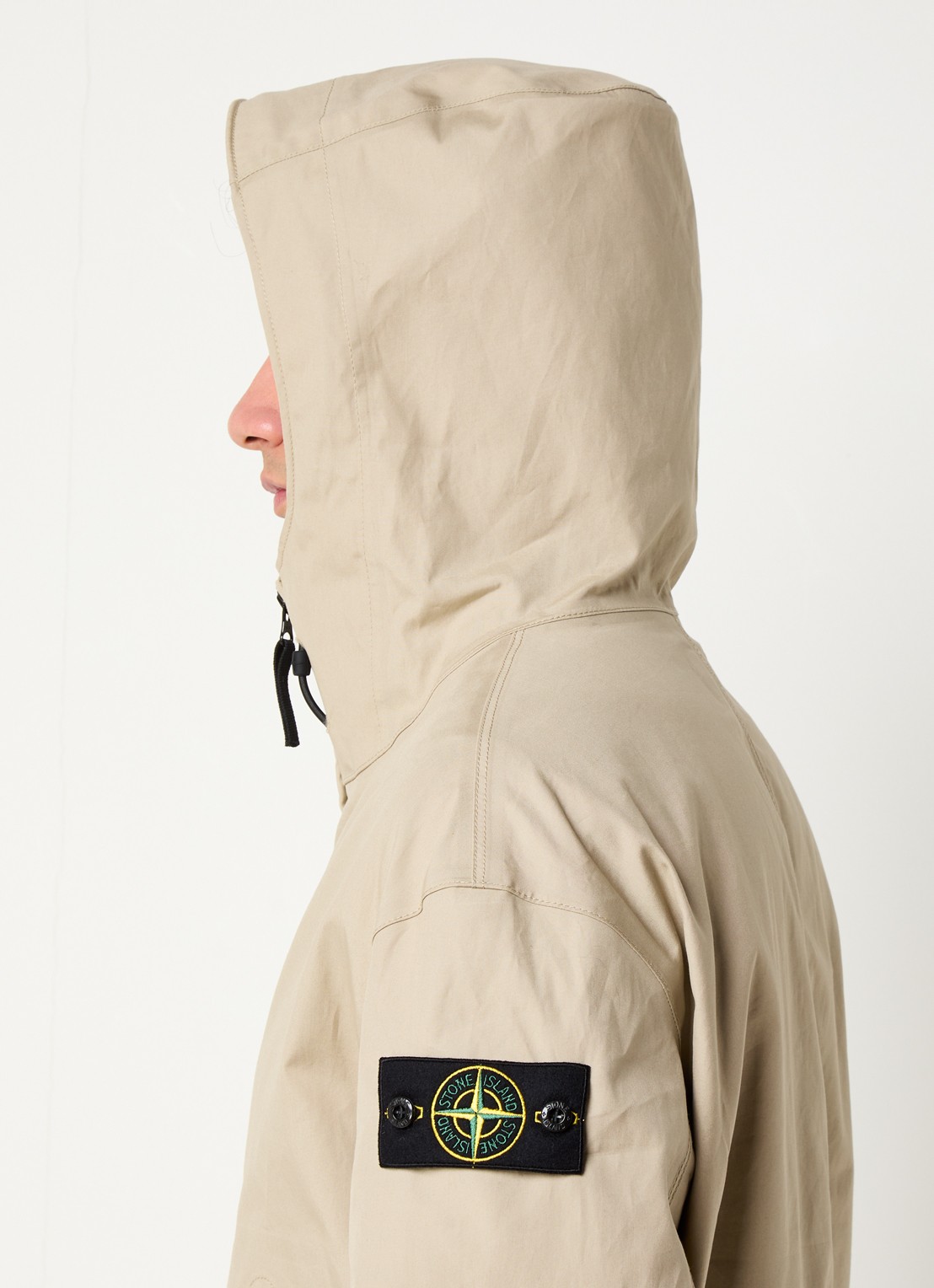Stone Island S0011 Supima windjack met ritszakken en logo - detail 2 beige