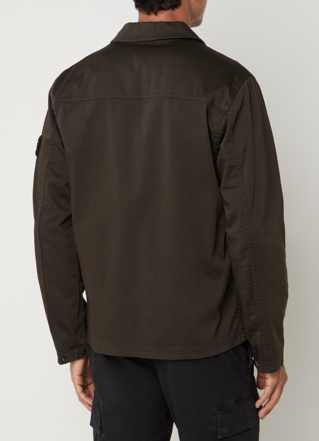 Stone Island S0012 jack met borstzakken - achterkant bruin
