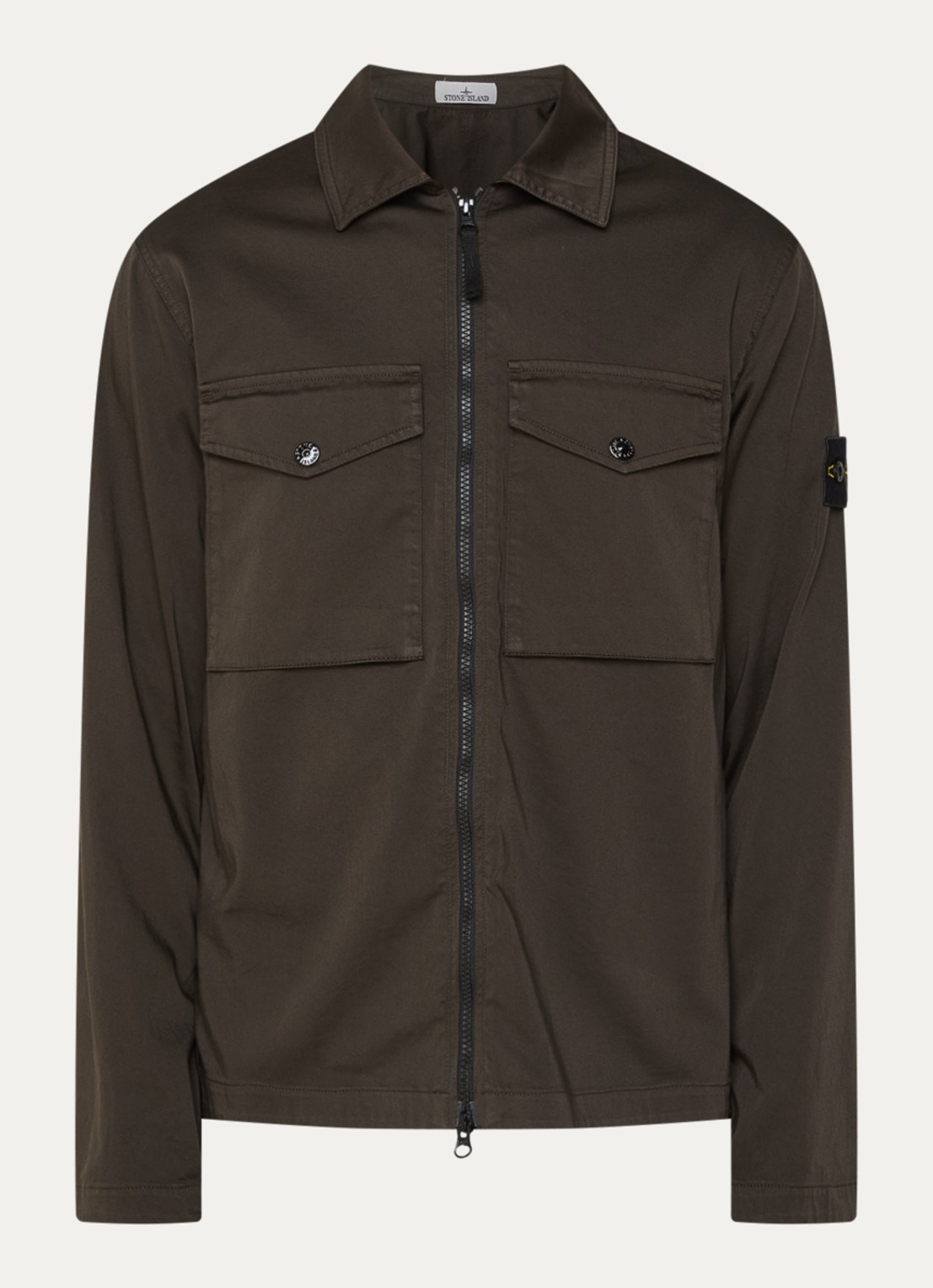 Stone Island S0012 jack met borstzakken - voorkant 4 bruin
