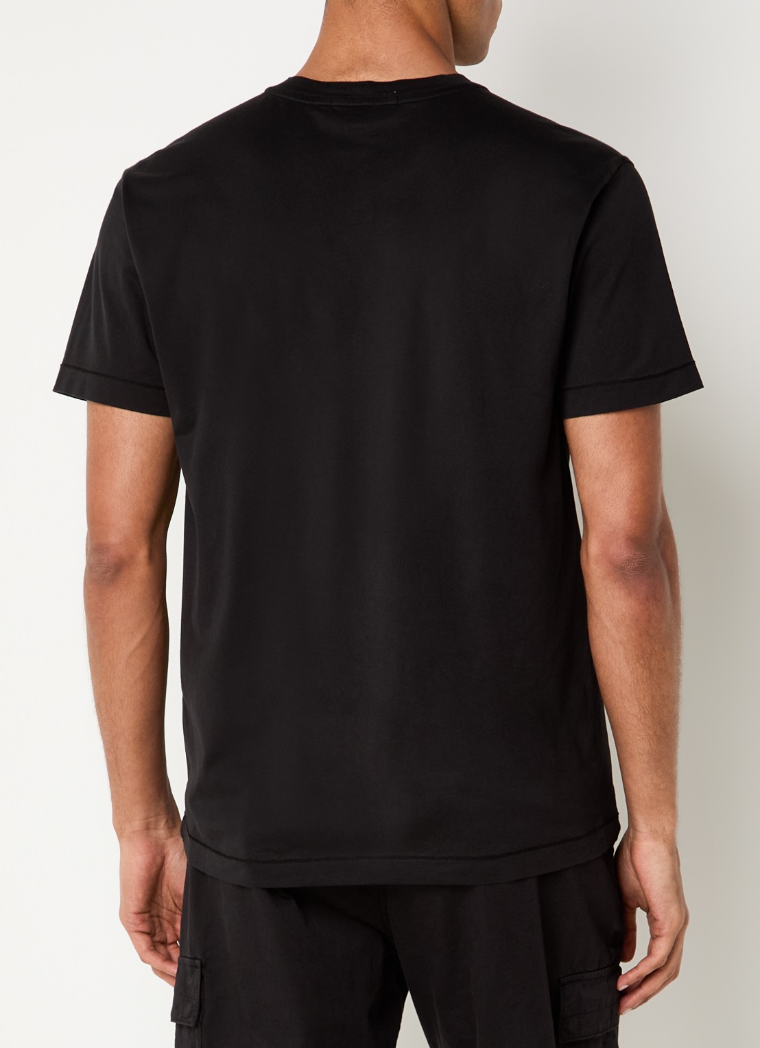 Stone Island S0013 T-shirt met logo - achterkant 5 zwart