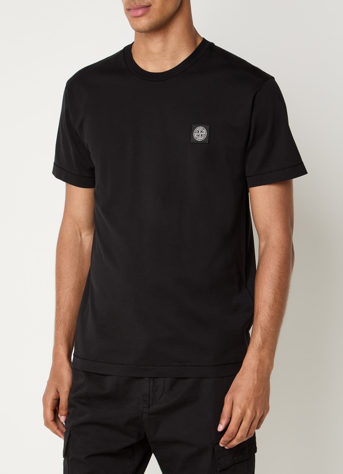 Stone Island S0013 T-shirt met logo - detail 3 zwart