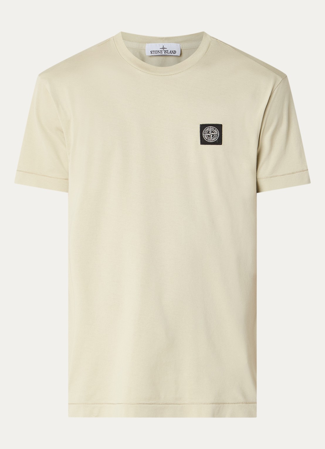 Stone Island S0013 T-shirt met logo - voorkant 4 zand