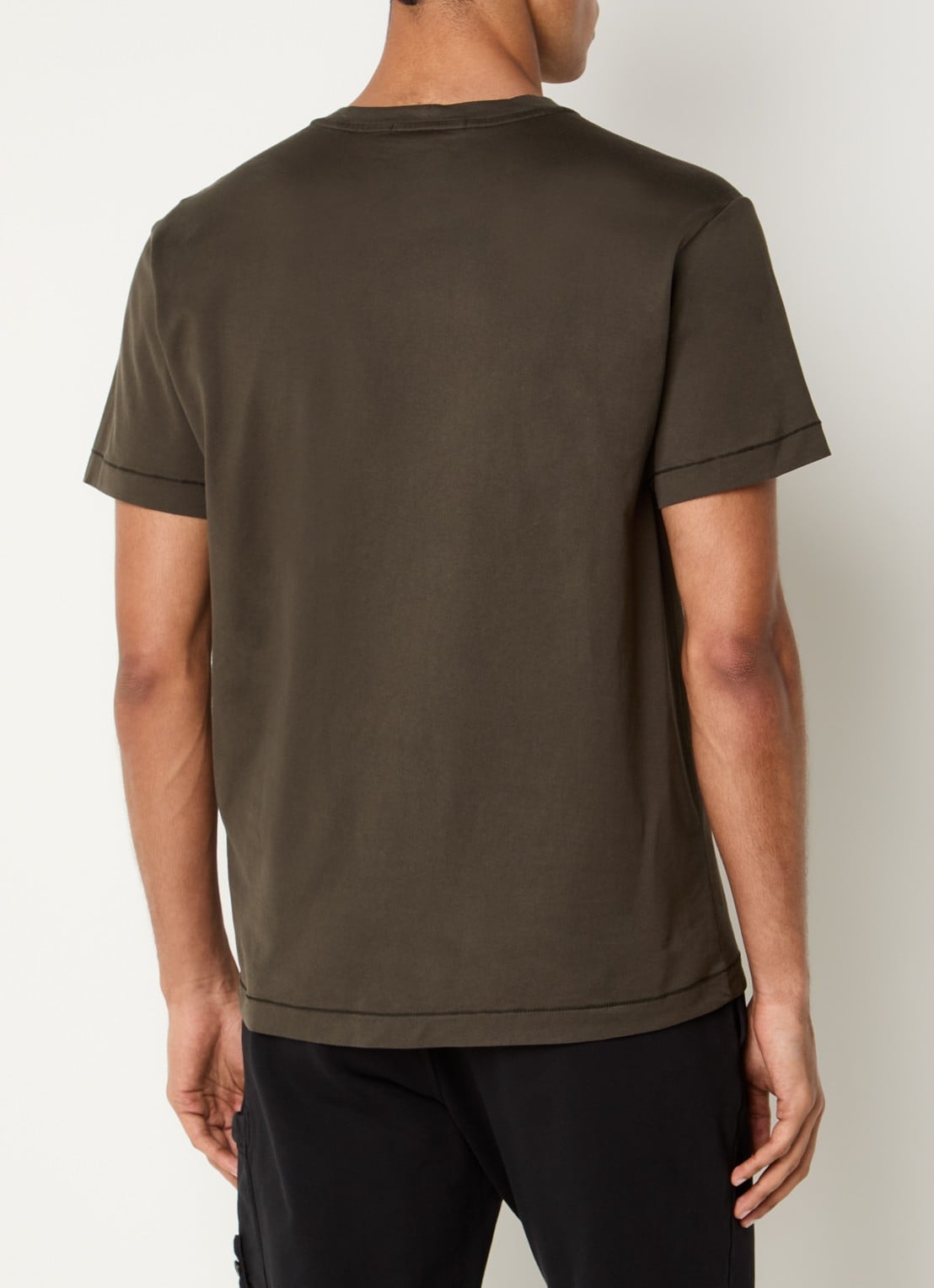 Stone Island S0013 T-shirt met logo - achterkant 5 grijs