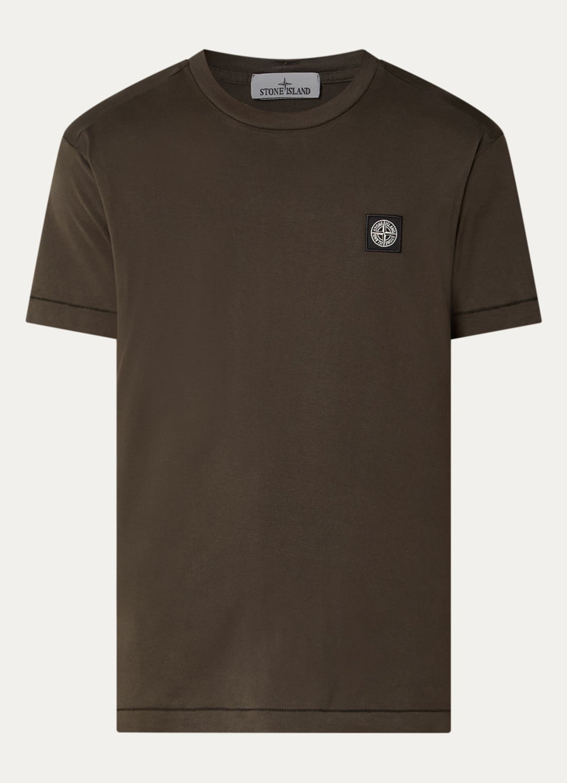 Stone Island S0013 T-shirt met logo - voorkant 3 grijs