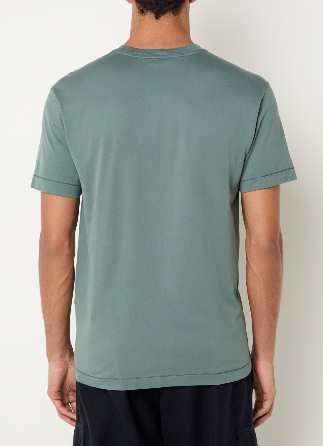 Stone Island S0013 T-shirt met logo - achterkant 5 groen