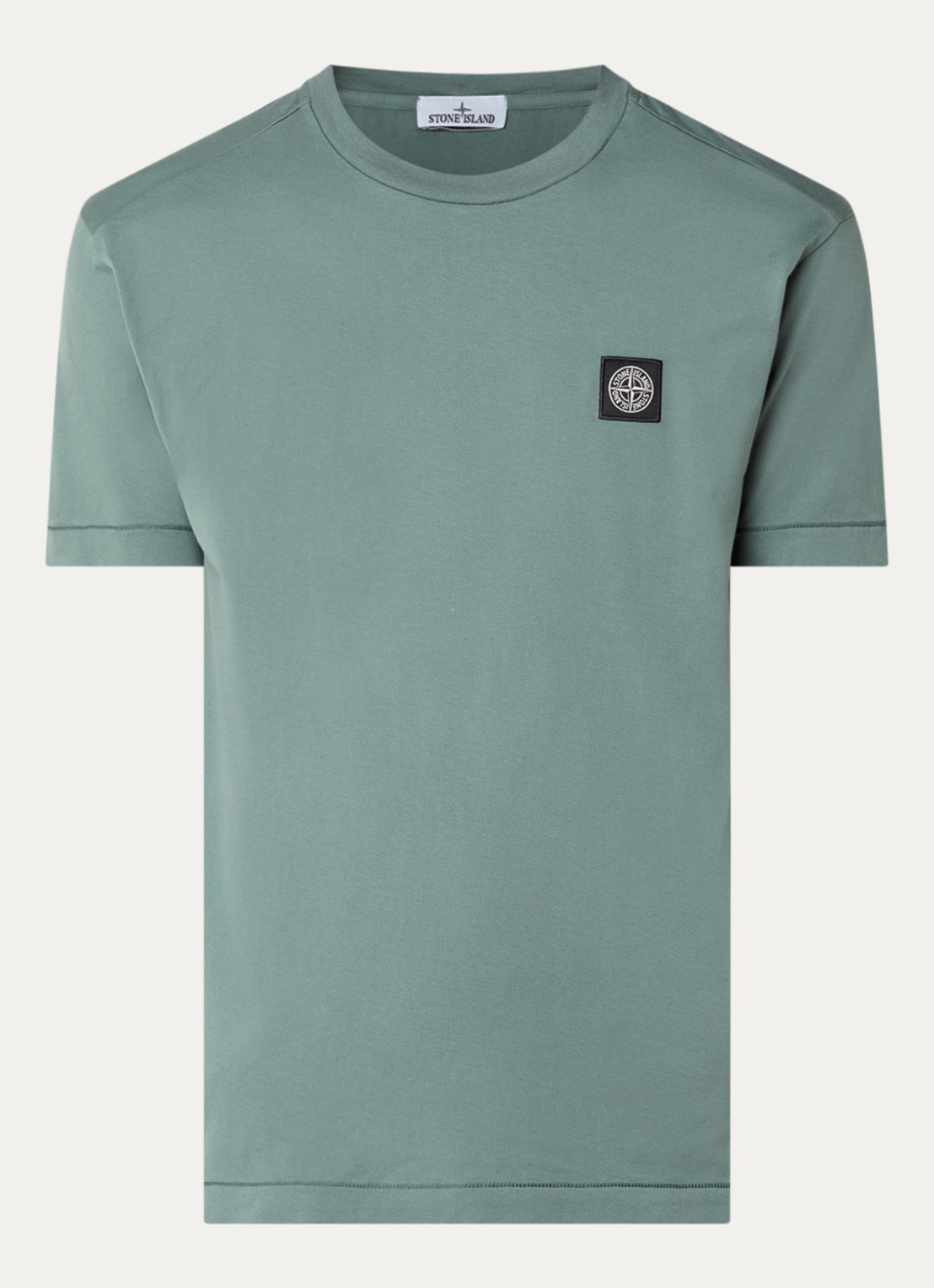 Stone Island S0013 T-shirt met logo - voorkant 3 groen