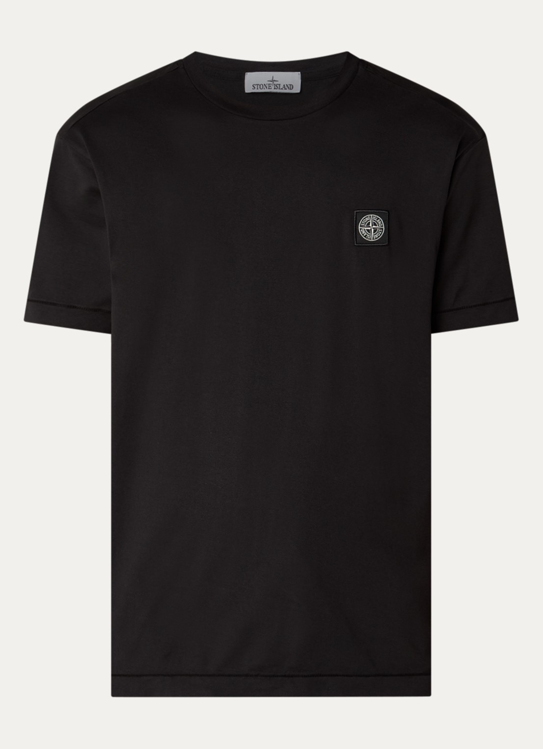 Stone Island S0013 T-shirt met logo - voorkant 4 donkerblauw