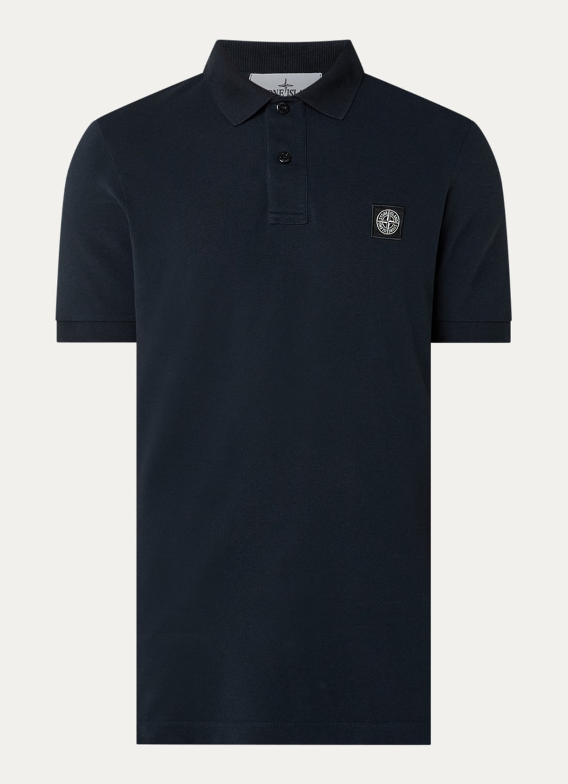 Stone Island S0017 Polo met logo - voorkant 3 roze