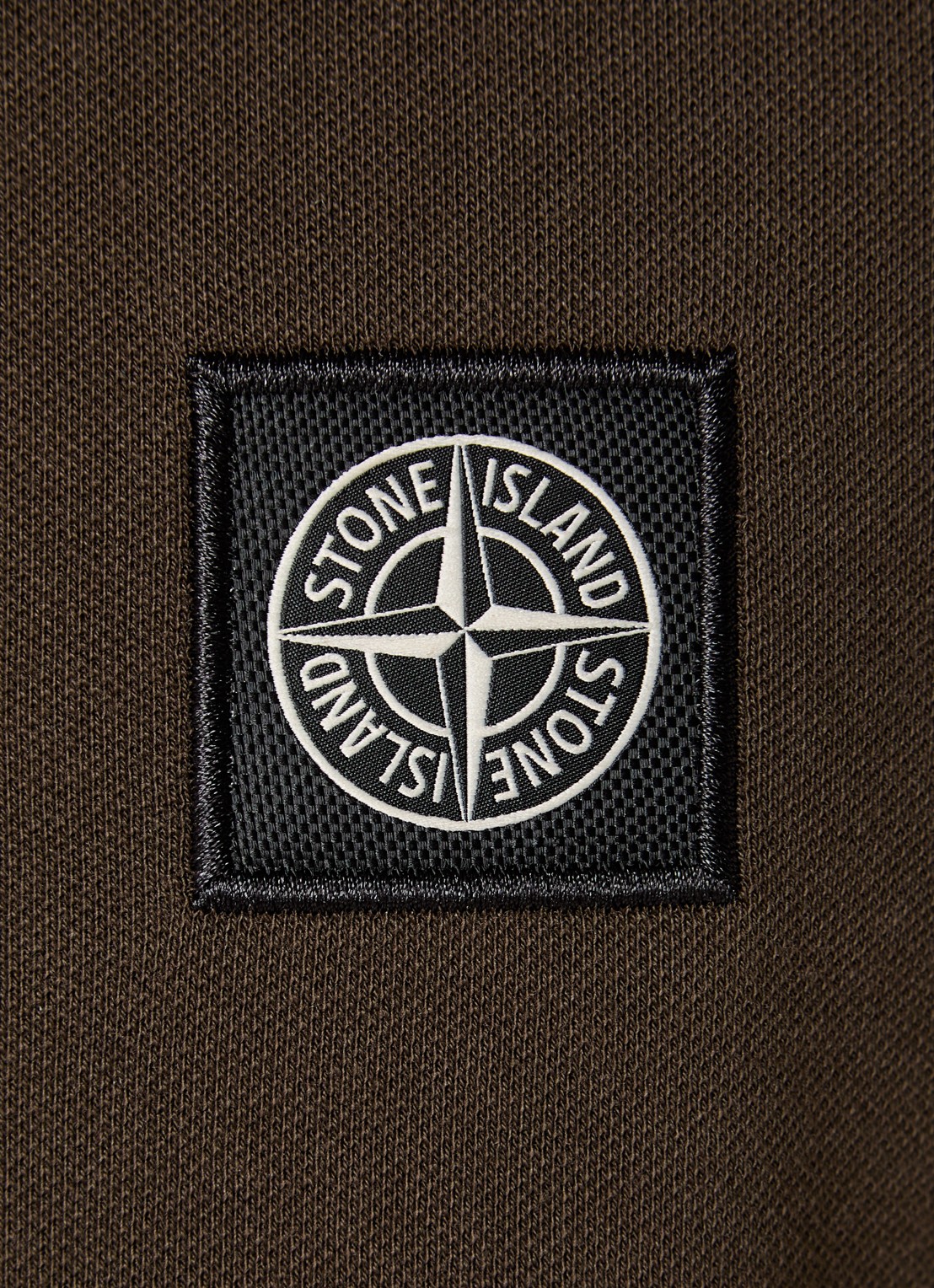 Stone Island S0017 slim fit polo van piqué katoen met logo - detail 3 grijs