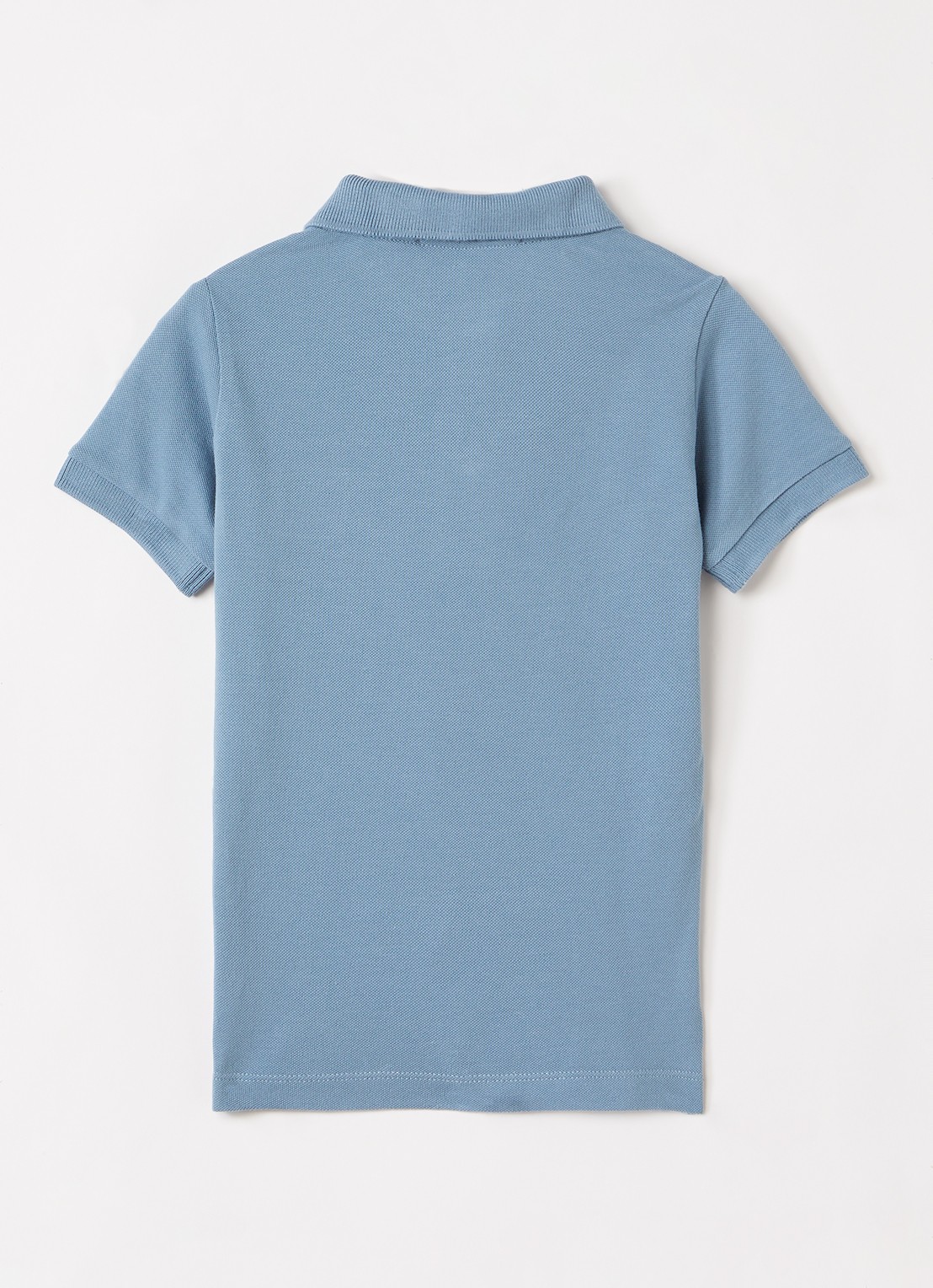Stone Island S0018 polo van piqué katoen - voorkant 2 staalblauw