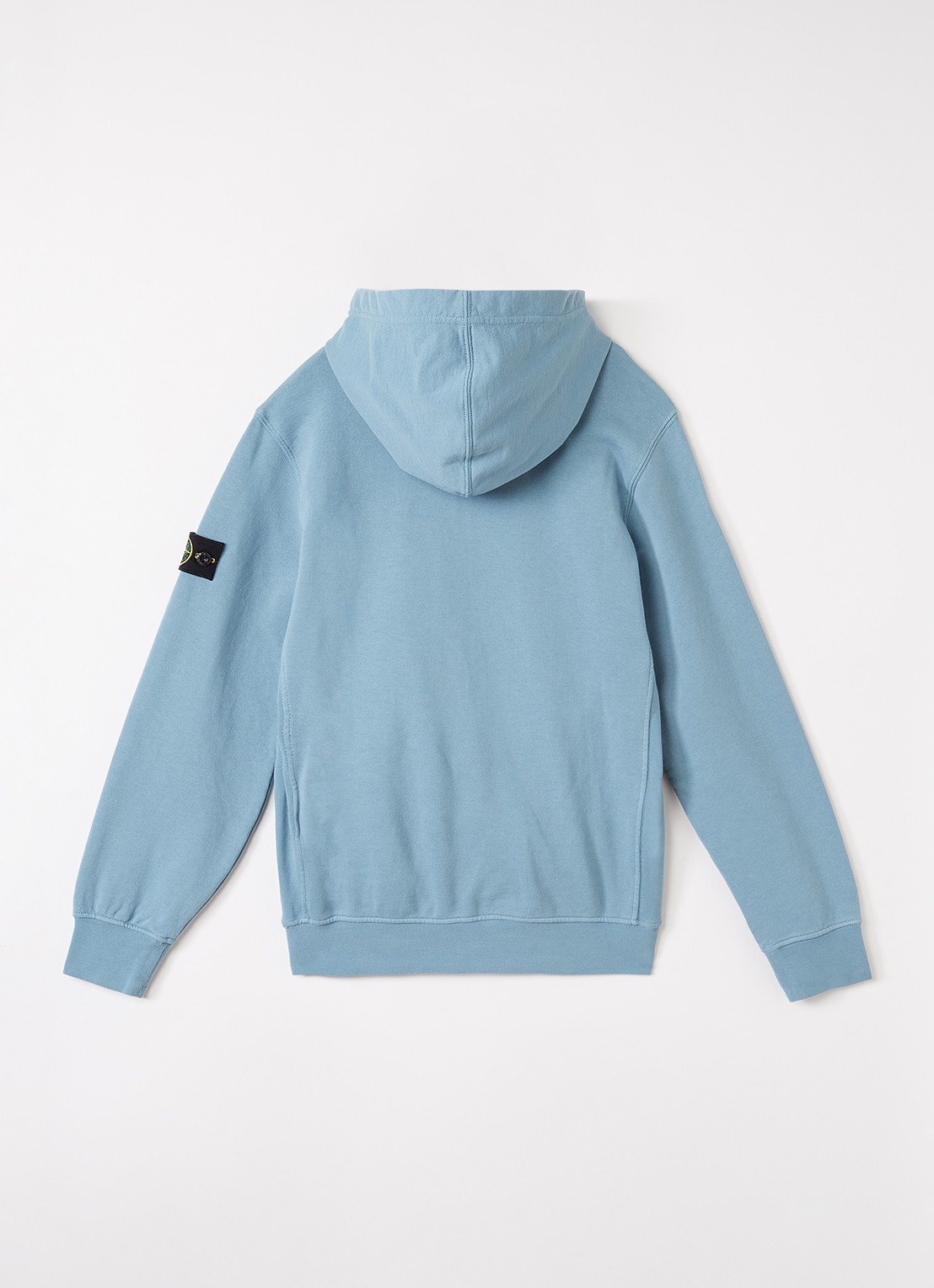 Stone Island S0040 hoodie met logo - voorkant 2 staalblauw