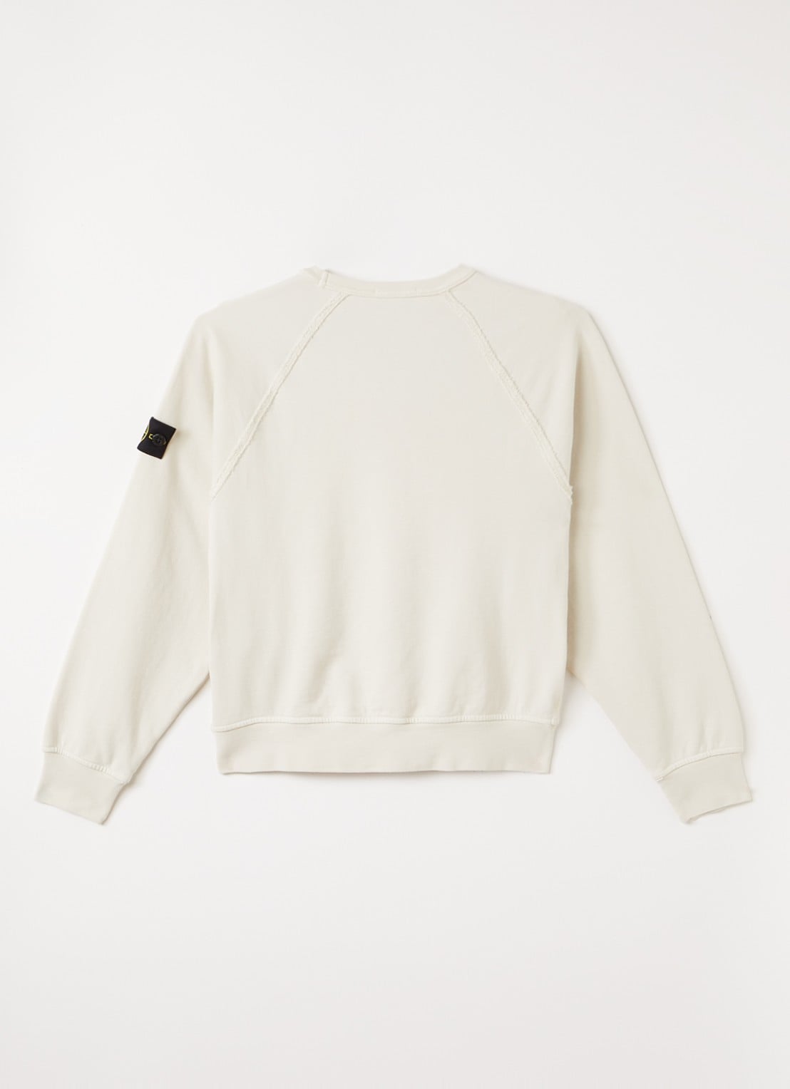 Stone Island S0040 sweater met logo - voorkant 3 creme