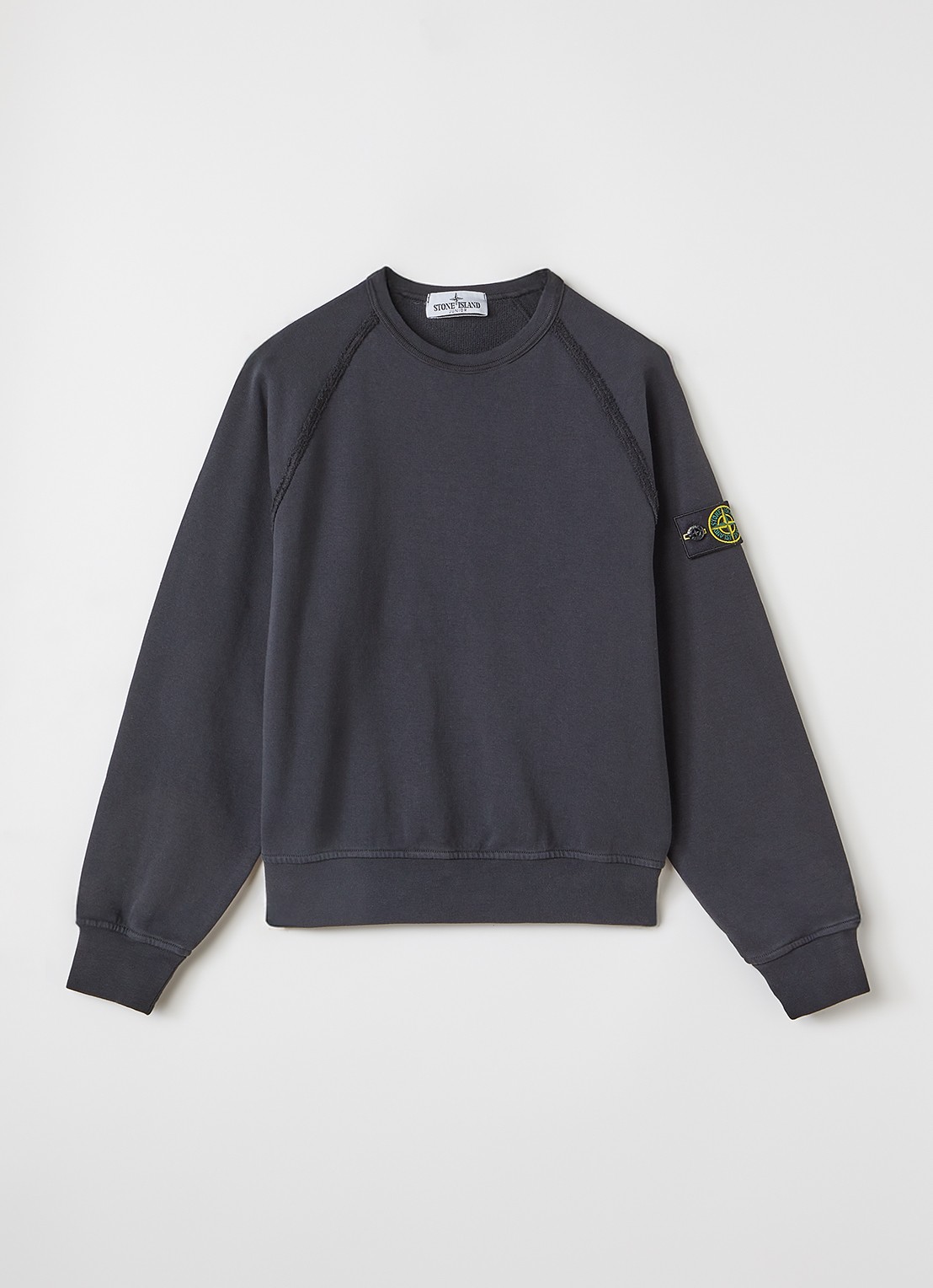 Stone Island S0040 sweater met logo - voorkant zwart