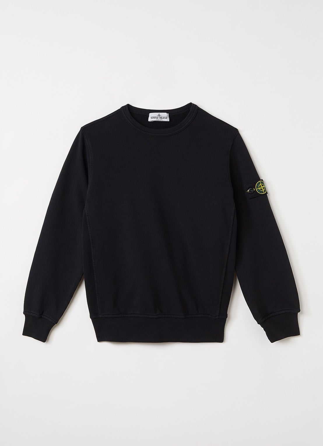 Stone Island S0040 sweater met logo - voorkant zwart