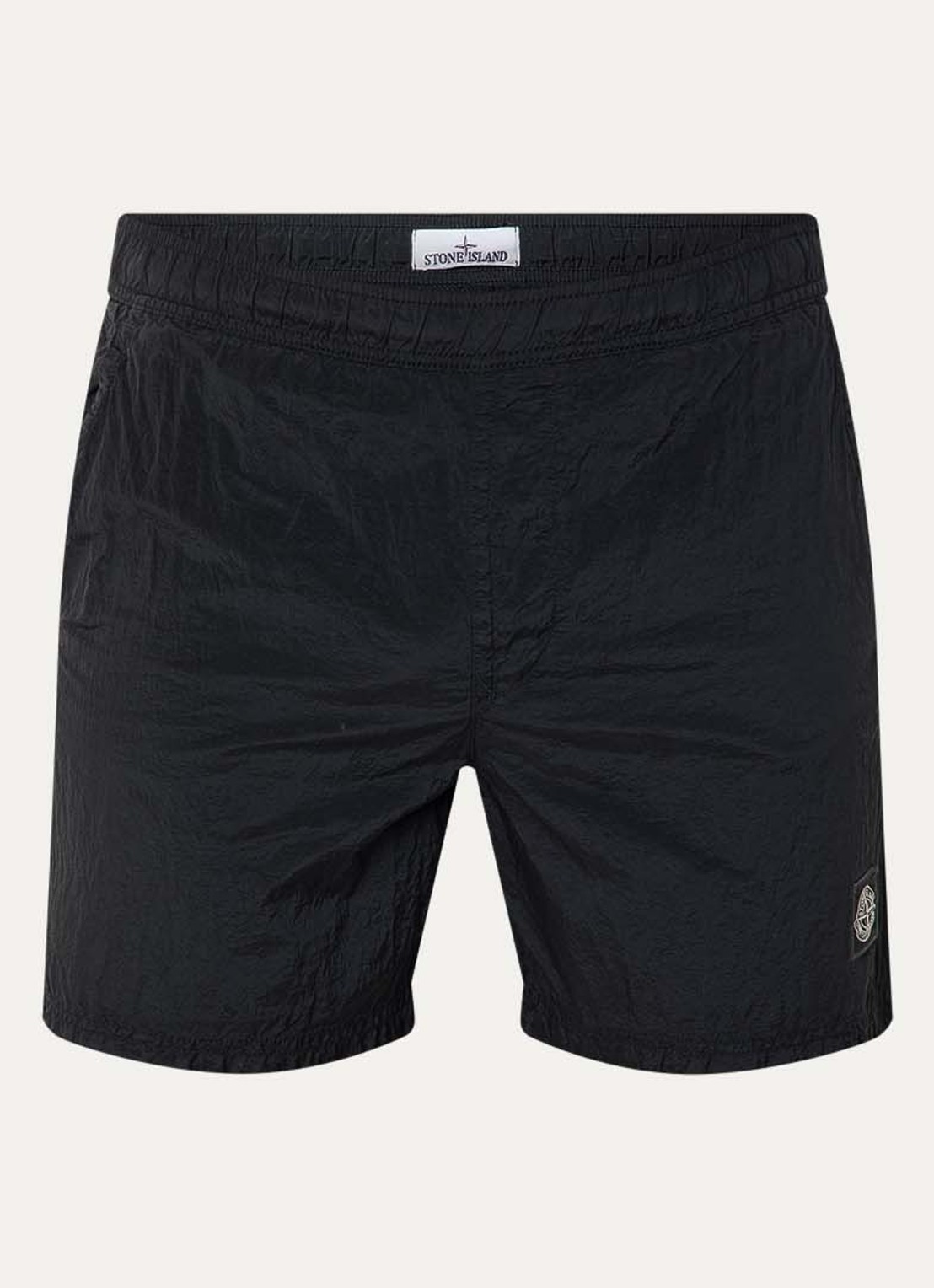 Stone Island S0043 Long zwemshorts met steekzakken - voorkant zwart