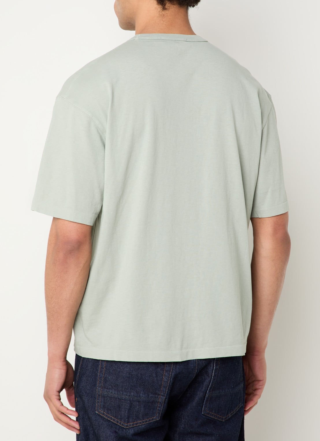 Stone Island S0050 T-shirt met logo - achterkant 3 lindegroen