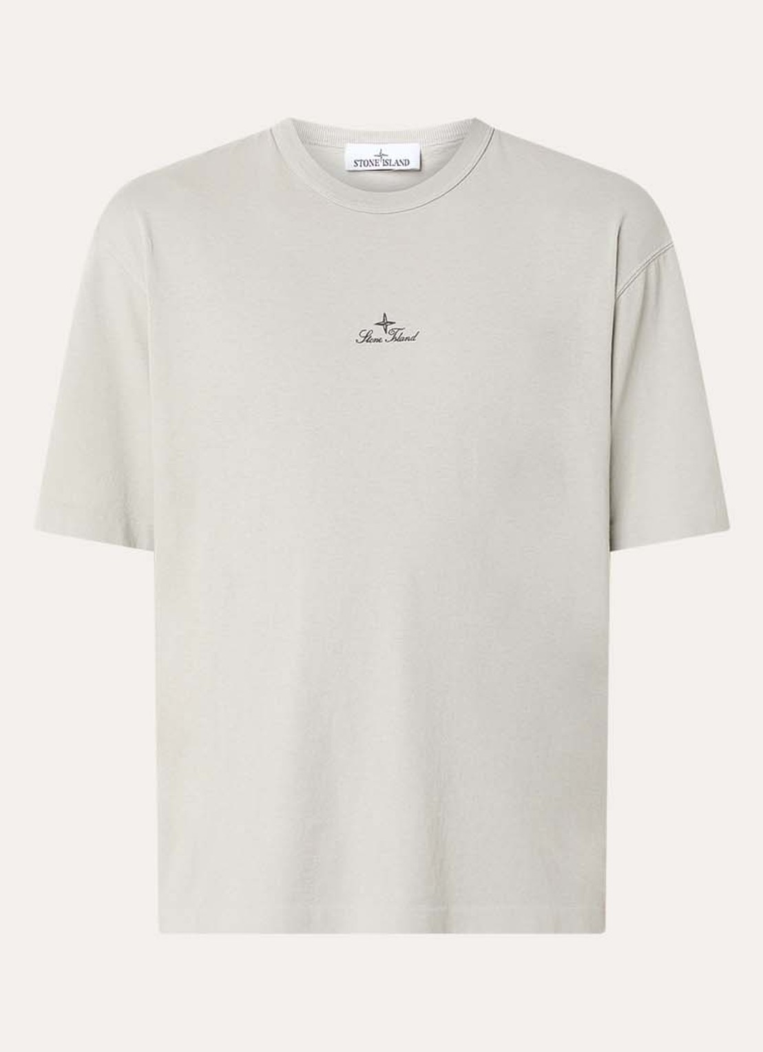 Stone Island S0050 T-shirt met logo - voorkant 2 grijs
