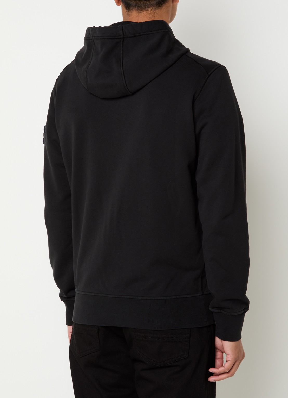 Stone Island S0051 Felpa sweatvest met logo - achterkant 6 zwart