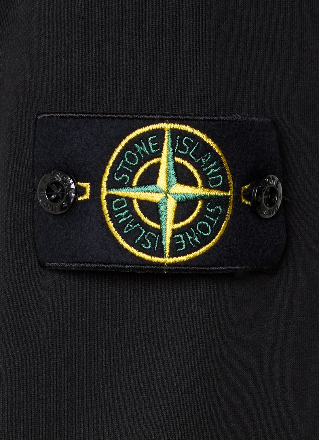 Stone Island S0051 Felpa sweatvest met logo - detail 3 zwart