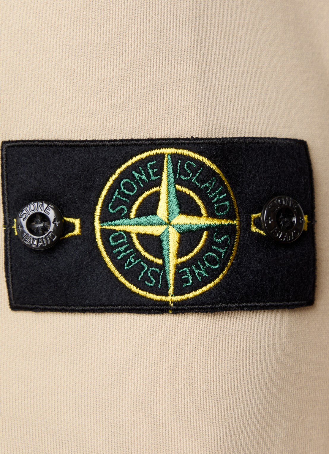 Stone Island S0051 Felpa sweatvest met logo - detail 6 zand