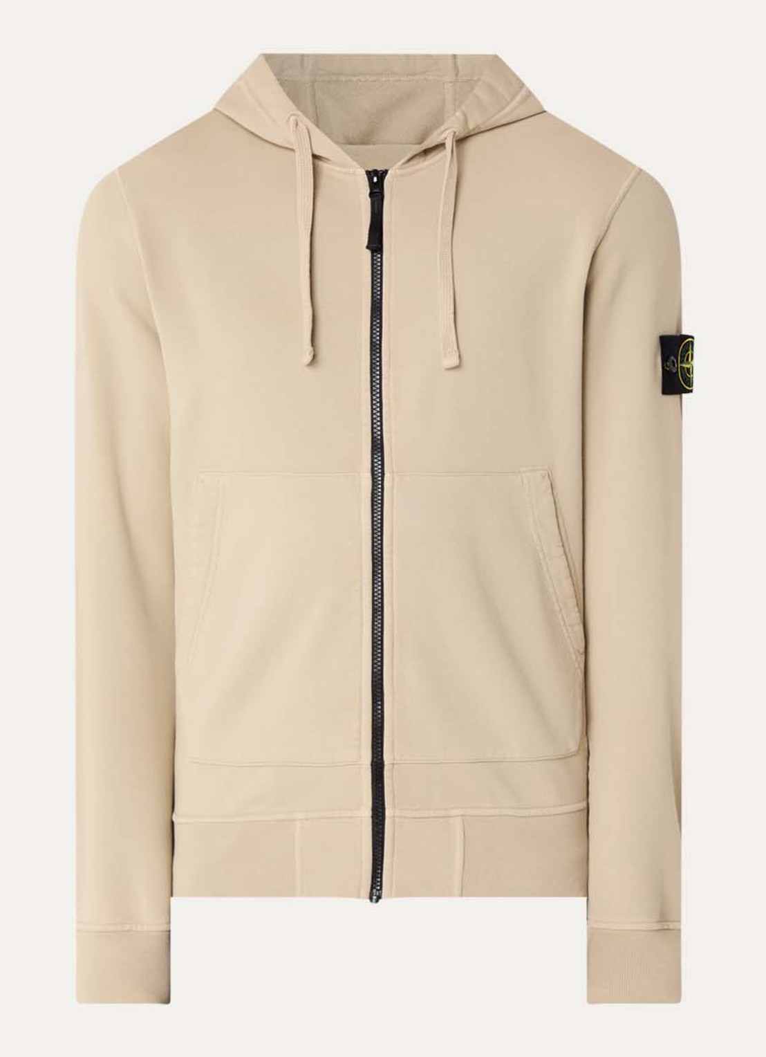 Stone Island S0051 Felpa sweatvest met logo - voorkant 2 zand