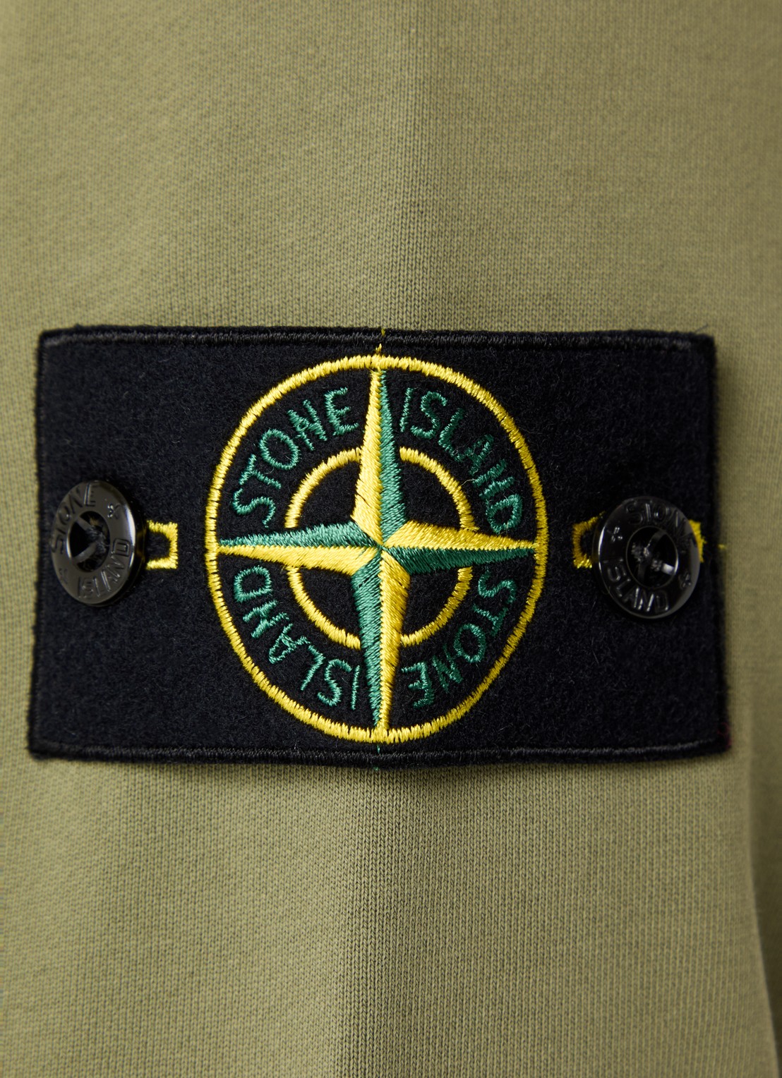 Stone Island S0051 Hoodie met logo - detail 4 mosgroen