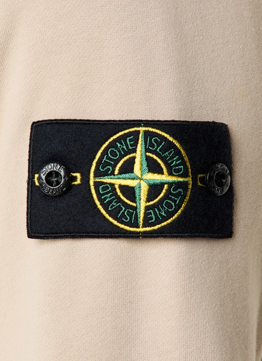 Stone Island S0051 sweater met halve rits en logo - detail 3 beige