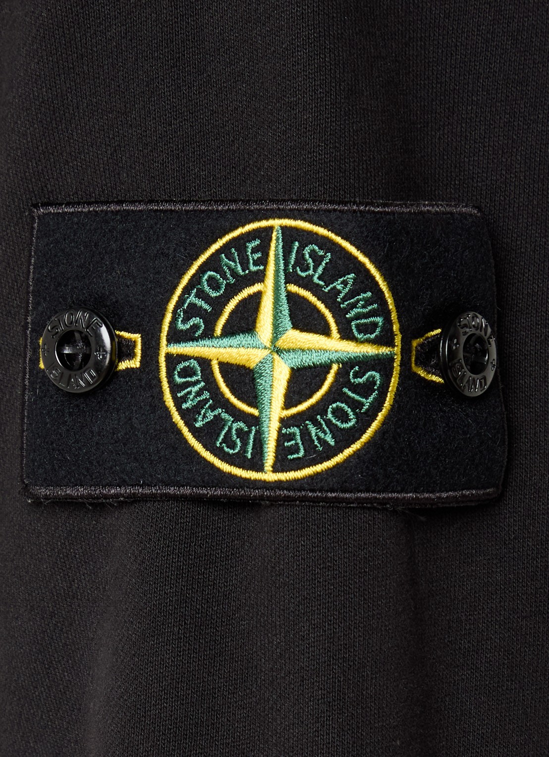 Stone Island S0051 sweater met halve rits en logo - detail 2 zwart