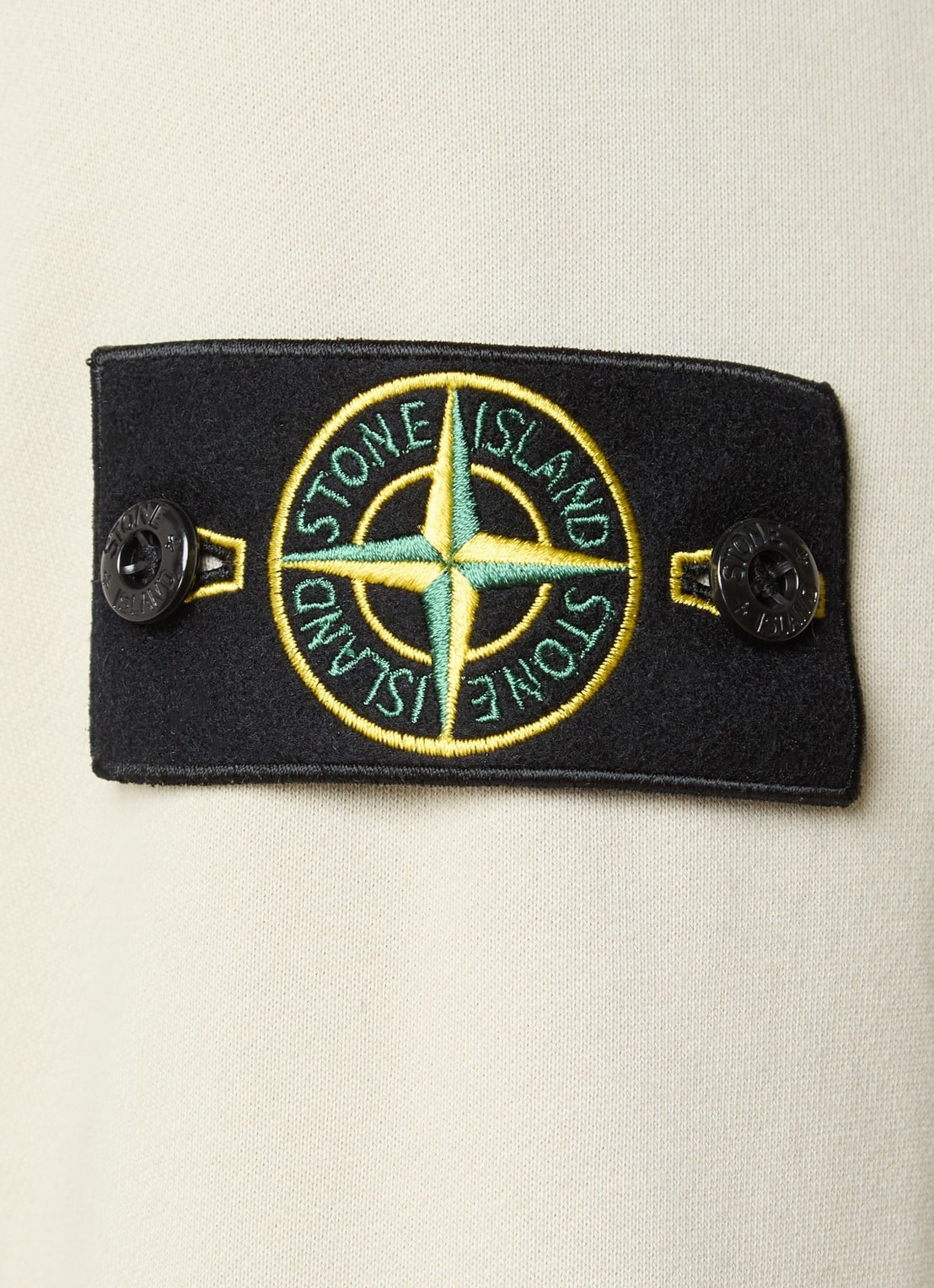 Stone Island S0051 sweater met halve rits en logo - detail 5 khaki