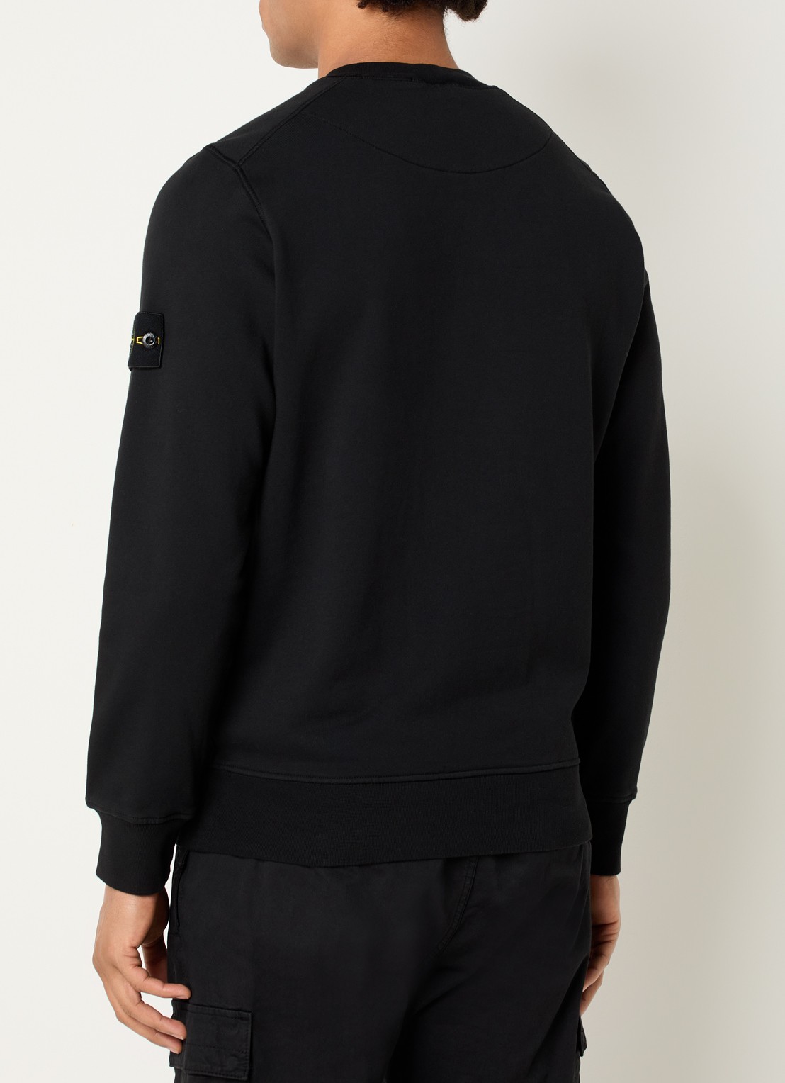 Stone Island S0051 sweater met logo - achterkant zwart