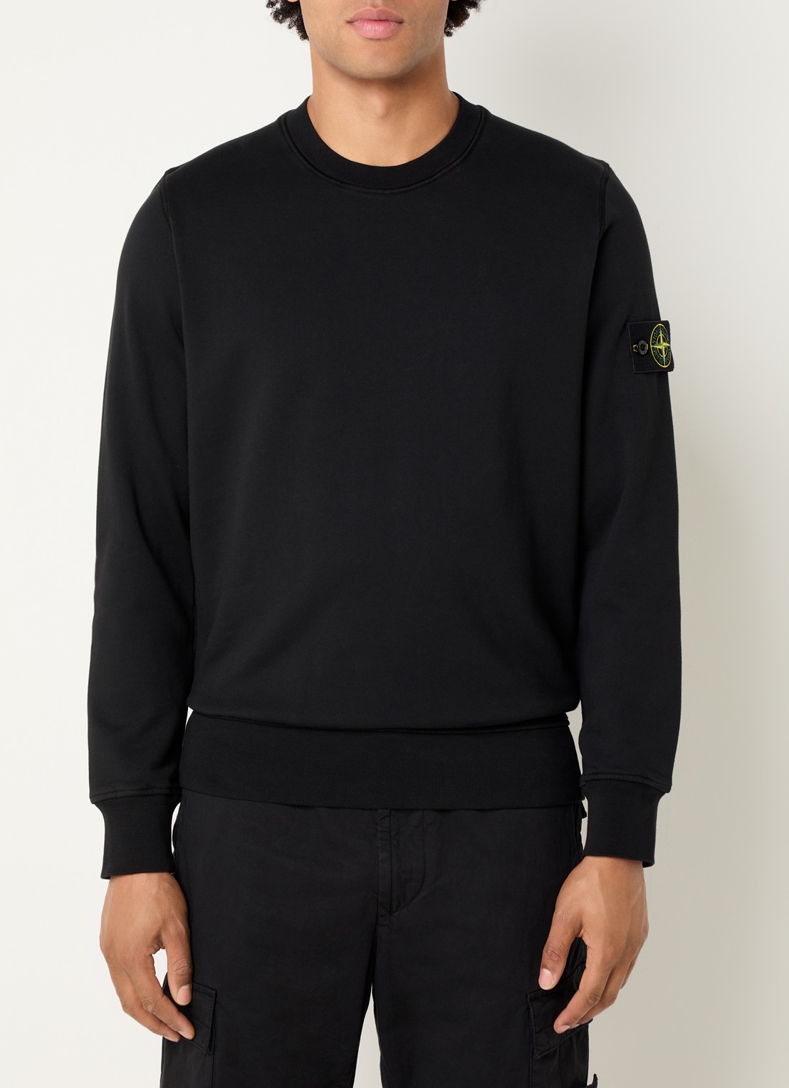 Stone Island S0051 sweater met logo - detail 2 zwart