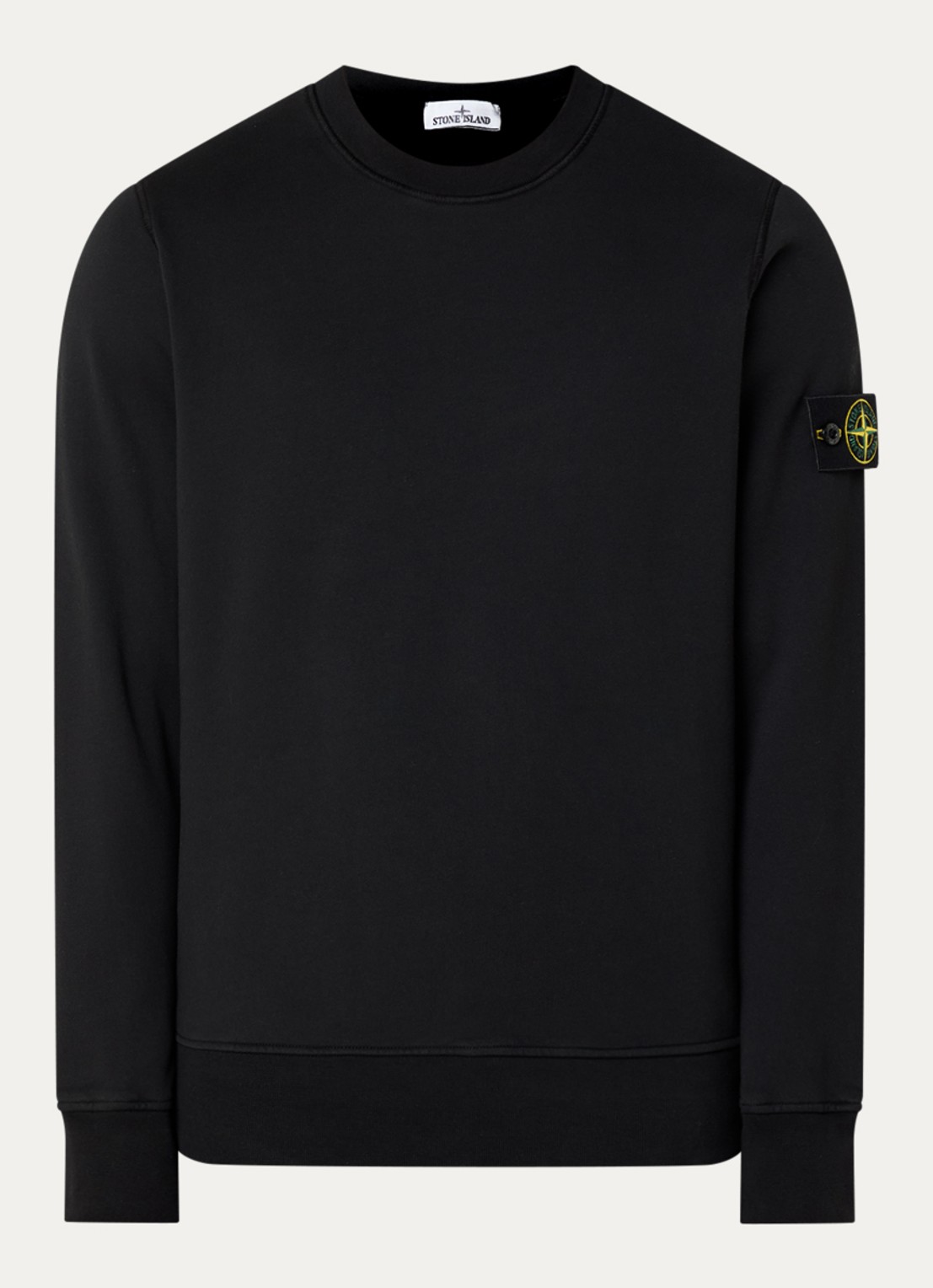 Stone Island S0051 sweater met logo - voorkant 4 zwart