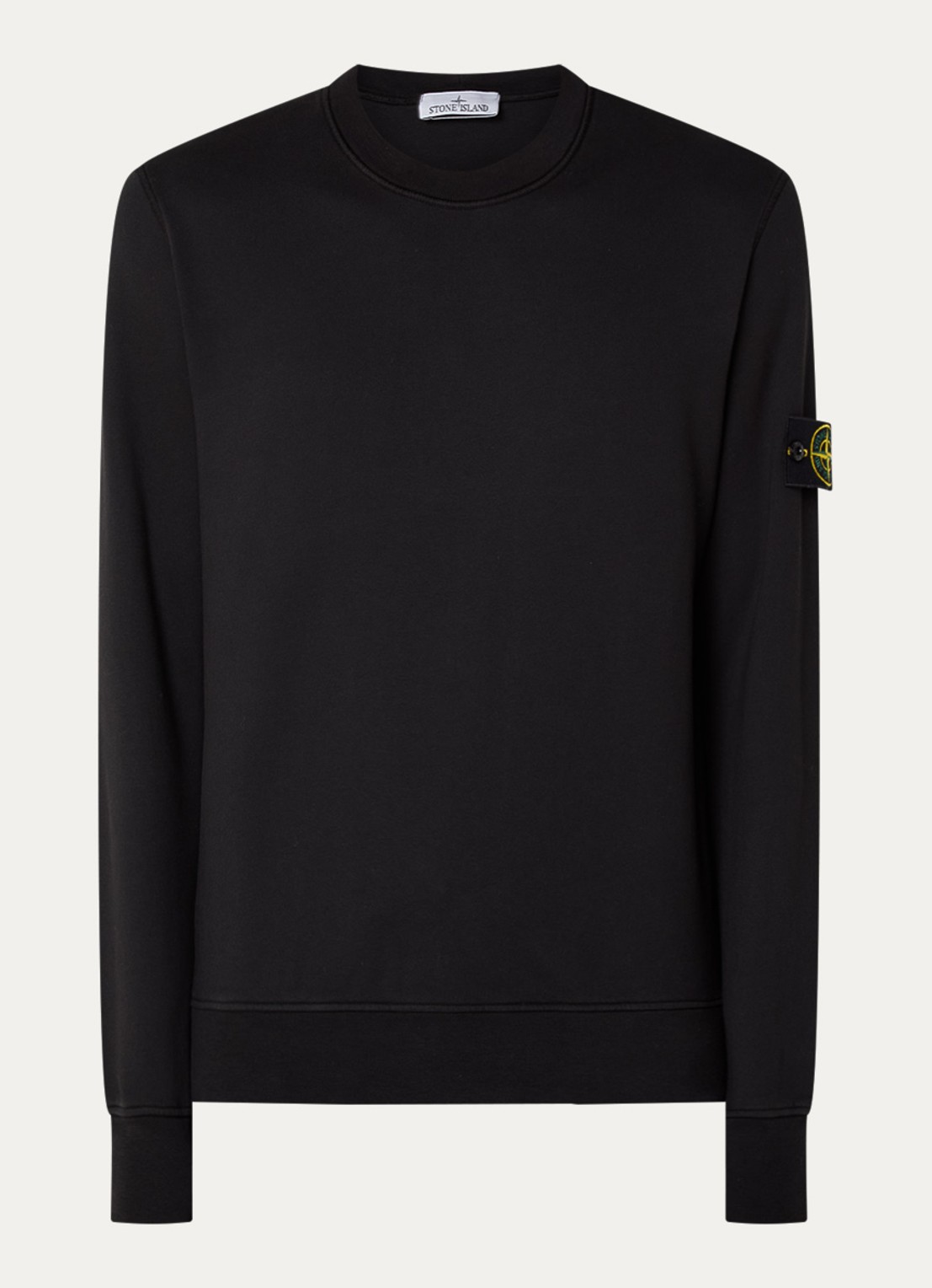 Stone Island S0051 Sweater met logo  - voorkant 4 zwart