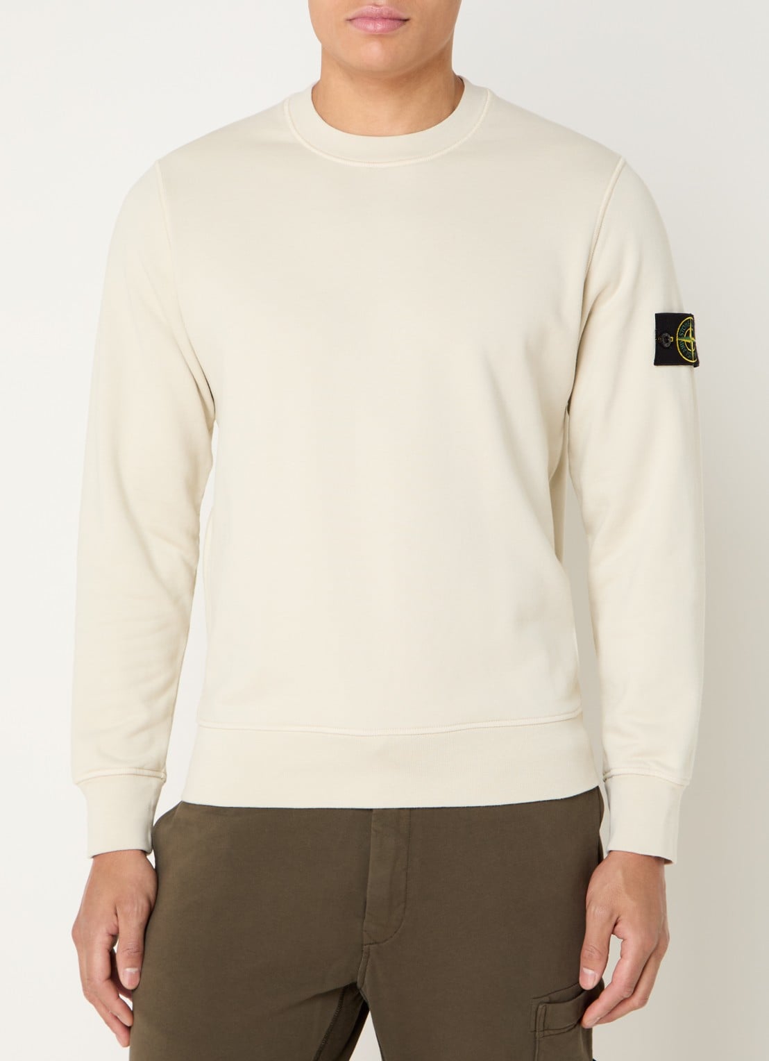 Stone Island S0051 Sweater met logo  - detail 4 creme