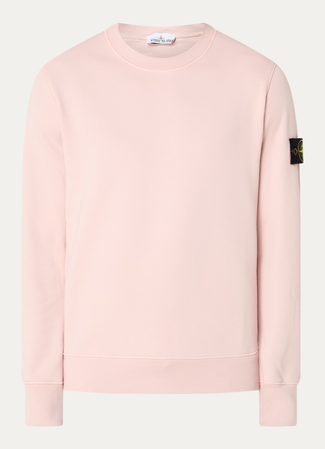 Stone Island S0051 Sweater met logo  - voorkant 4 lichtroze